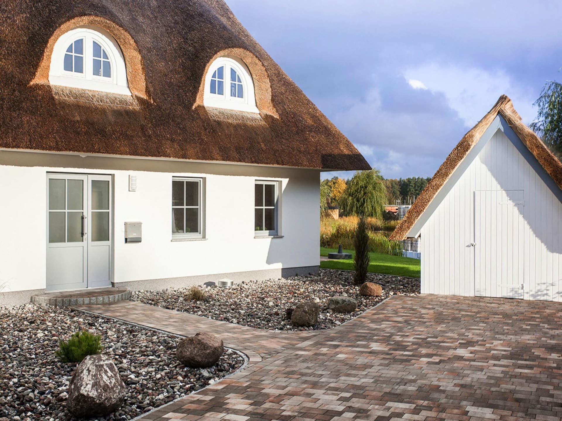 Aan het meer: Luxe rietgedekt vakantiehuis in Fuhlendorf · 6 pers. - foto 14