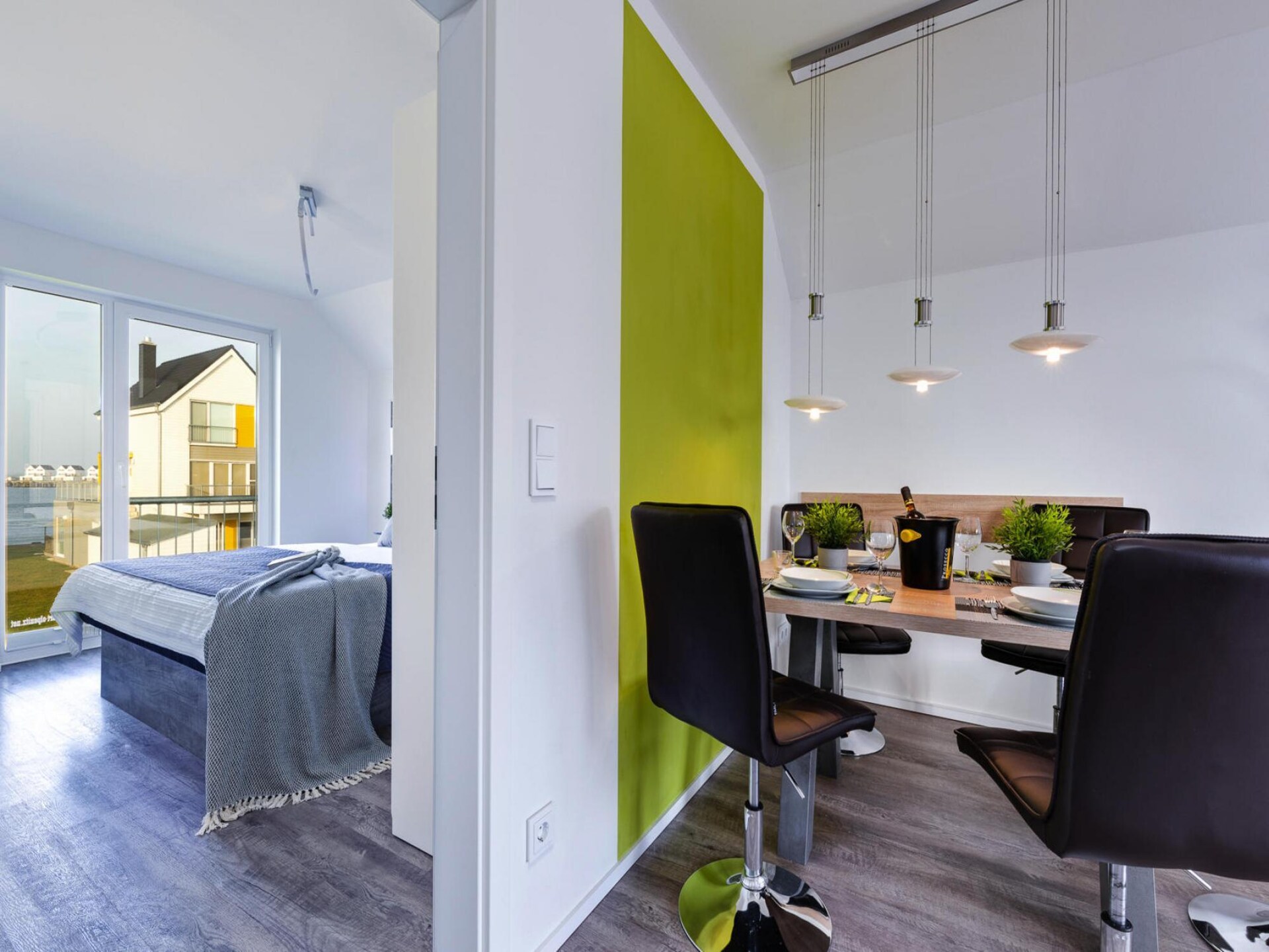 Luxe appartement met waterbed, wellness en zicht op jachthaven in Olpenitz - foto 11