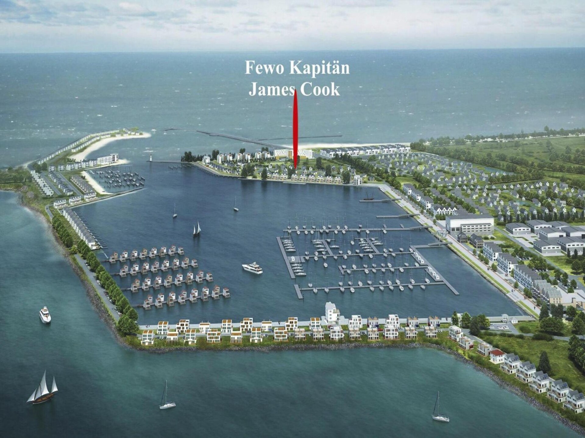 Luxe appartement met waterbed, wellness en zicht op jachthaven in Olpenitz - foto 47