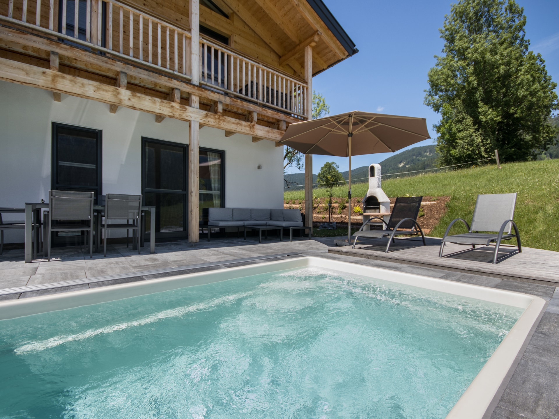 Chalet Gamsknogel Inzell met privézwembad aan de piste - foto 45