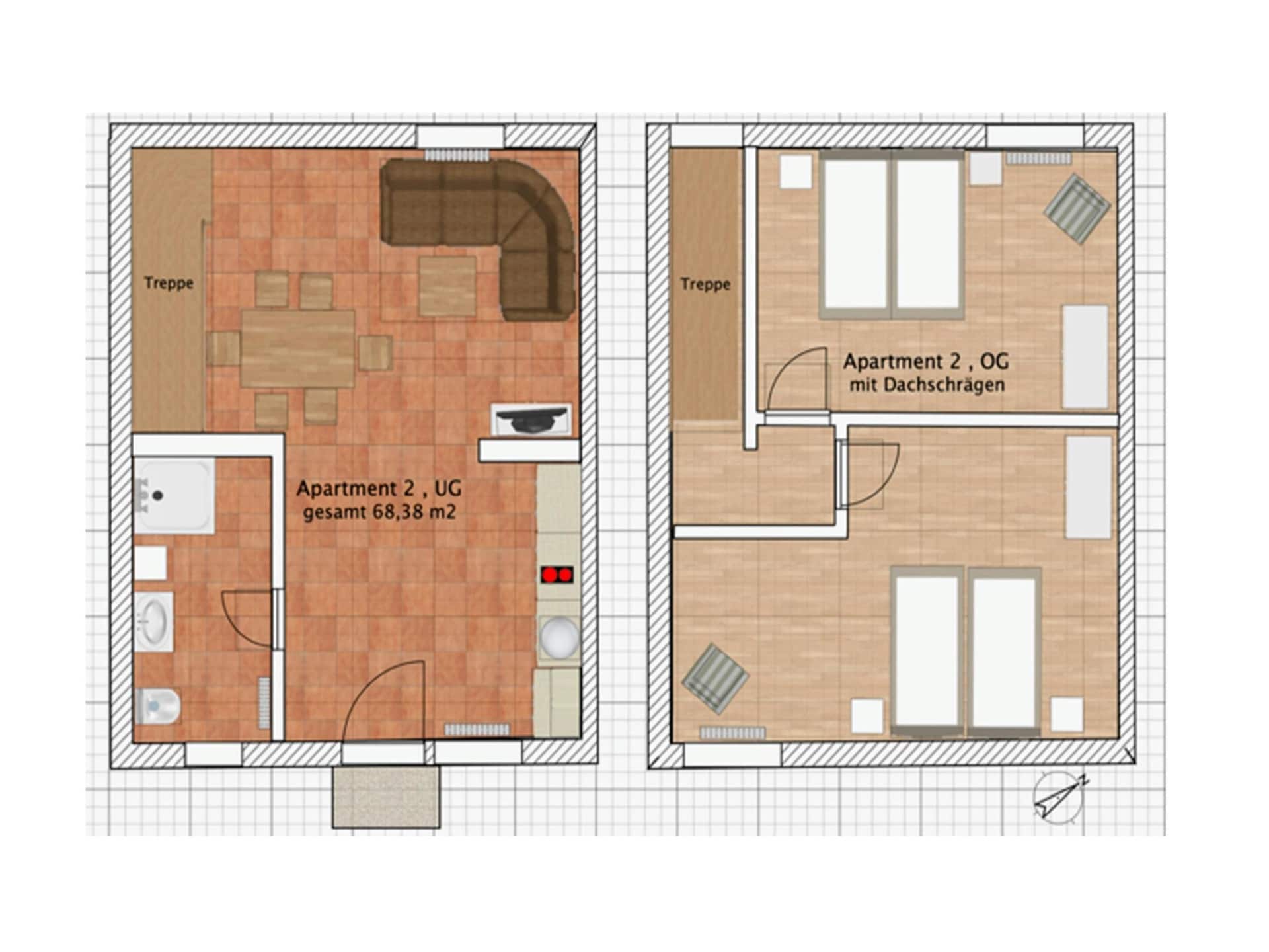 Ruim appartement voor 5 personen in Lütow nabij de lagune - foto 26