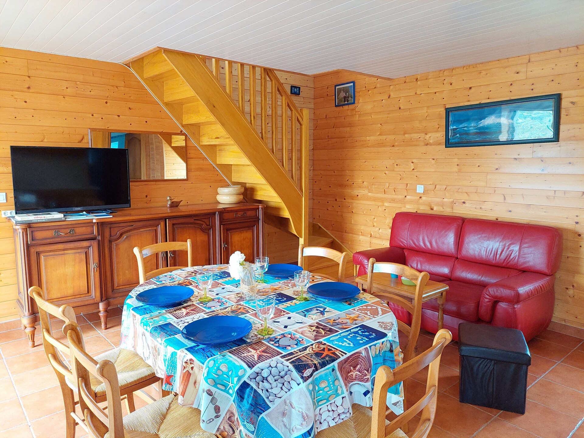 Steenhuis met dakterras en zeezicht op 400m van het strand in Cléder - foto 6
