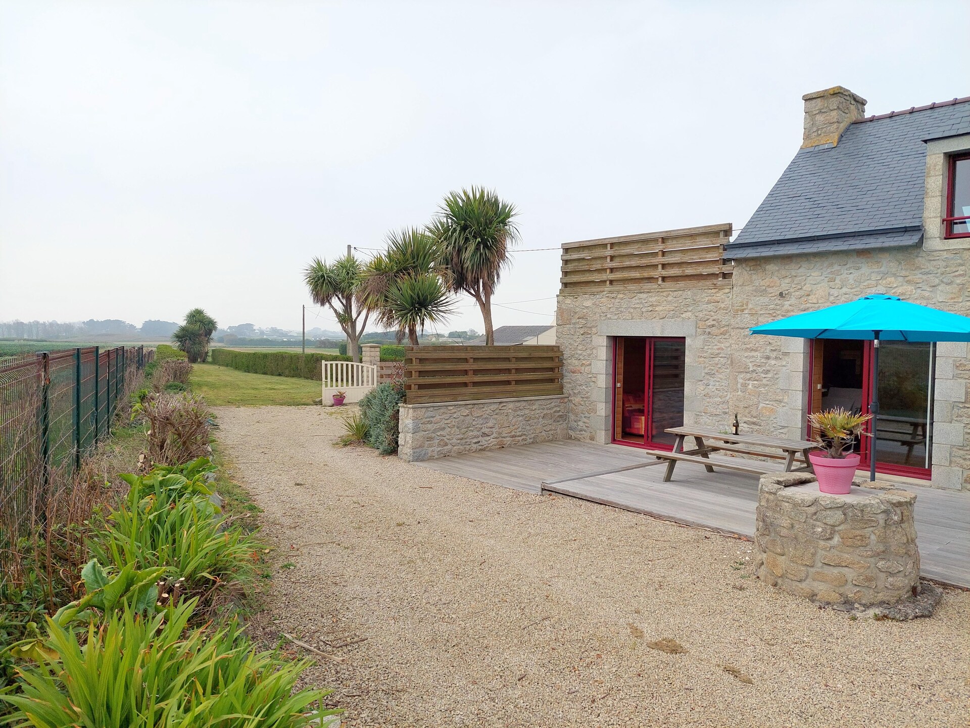 Steenhuis met dakterras en zeezicht op 400m van het strand in Cléder - foto 20