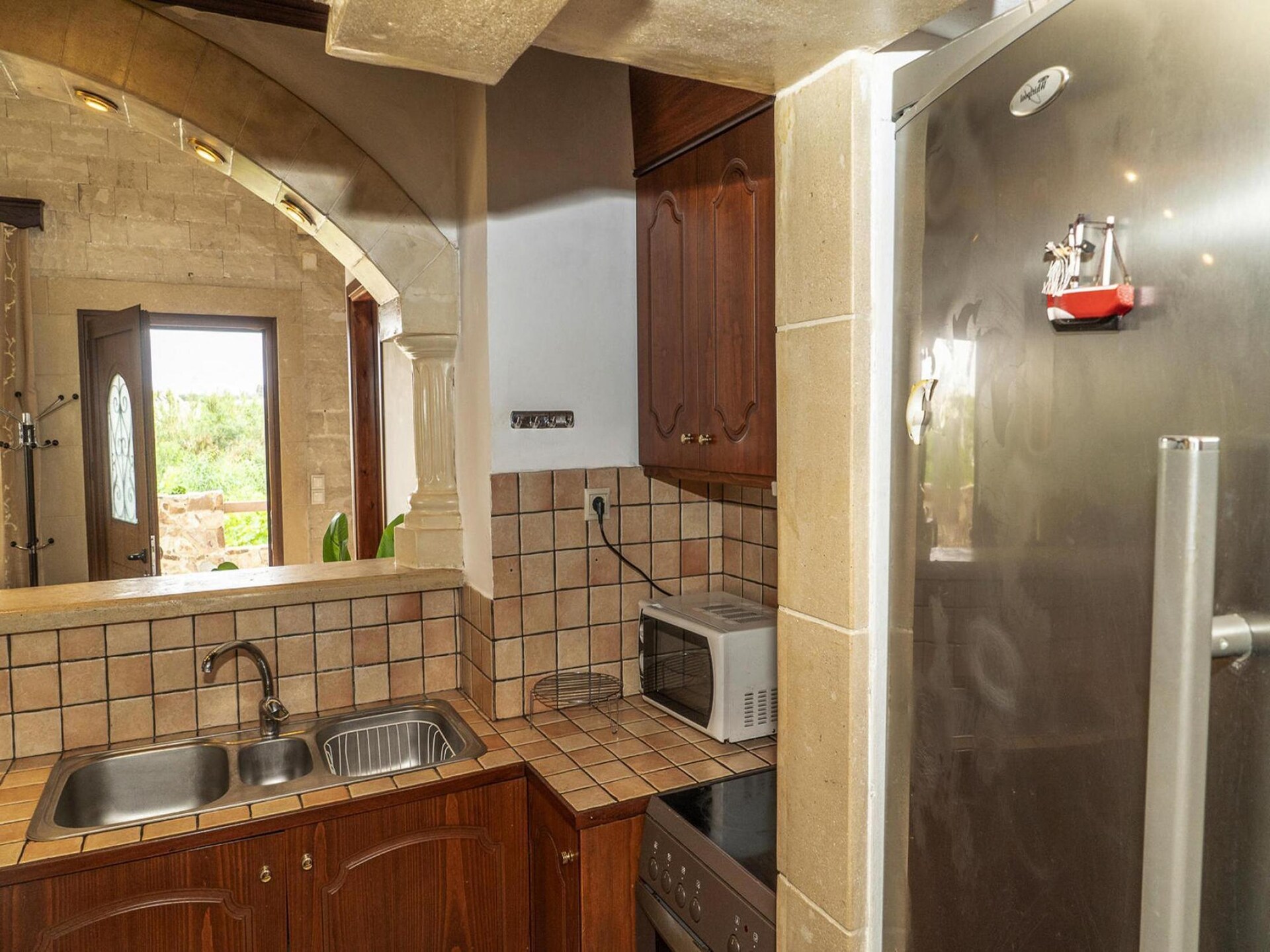 Ruim vakantiehuis in Stalos met panoramisch zeezicht en gedeeld zwembad - foto 11