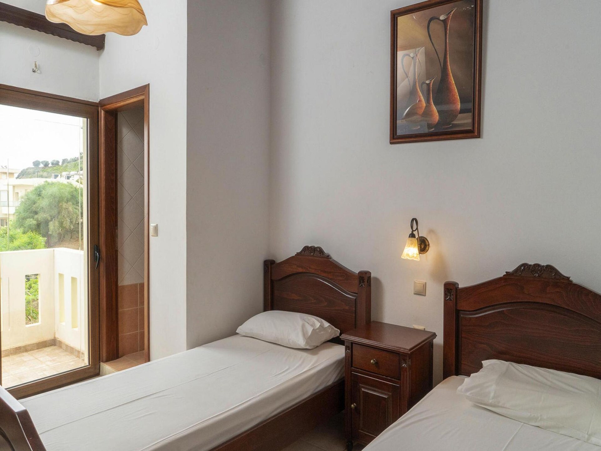 Ruim vakantiehuis in Stalos met panoramisch zeezicht en gedeeld zwembad - foto 8