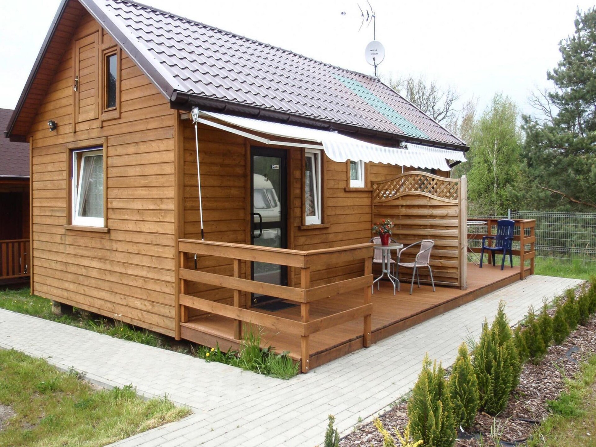 Knusse bungalow voor 2 bij het Wiselka-meer, 1,2 km van het strand - foto 5