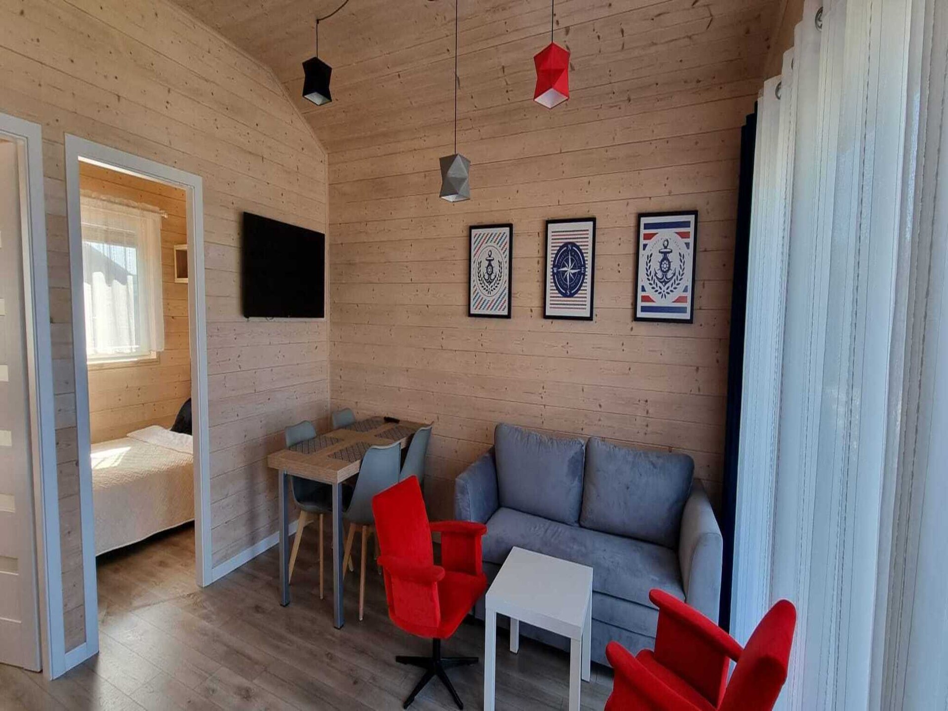 Vrijstaand houten vakantiehuis nabij strand Sarbinowo met zwembad - foto 10