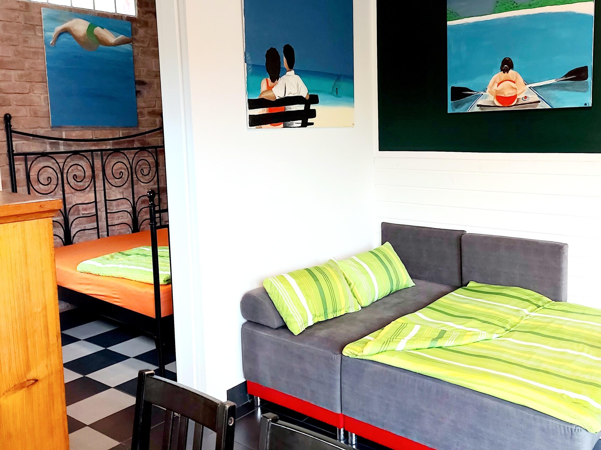 Knus vrijstaand vakantiehuis met tuin op 450m van het meer in Nowe Warpno - foto 4