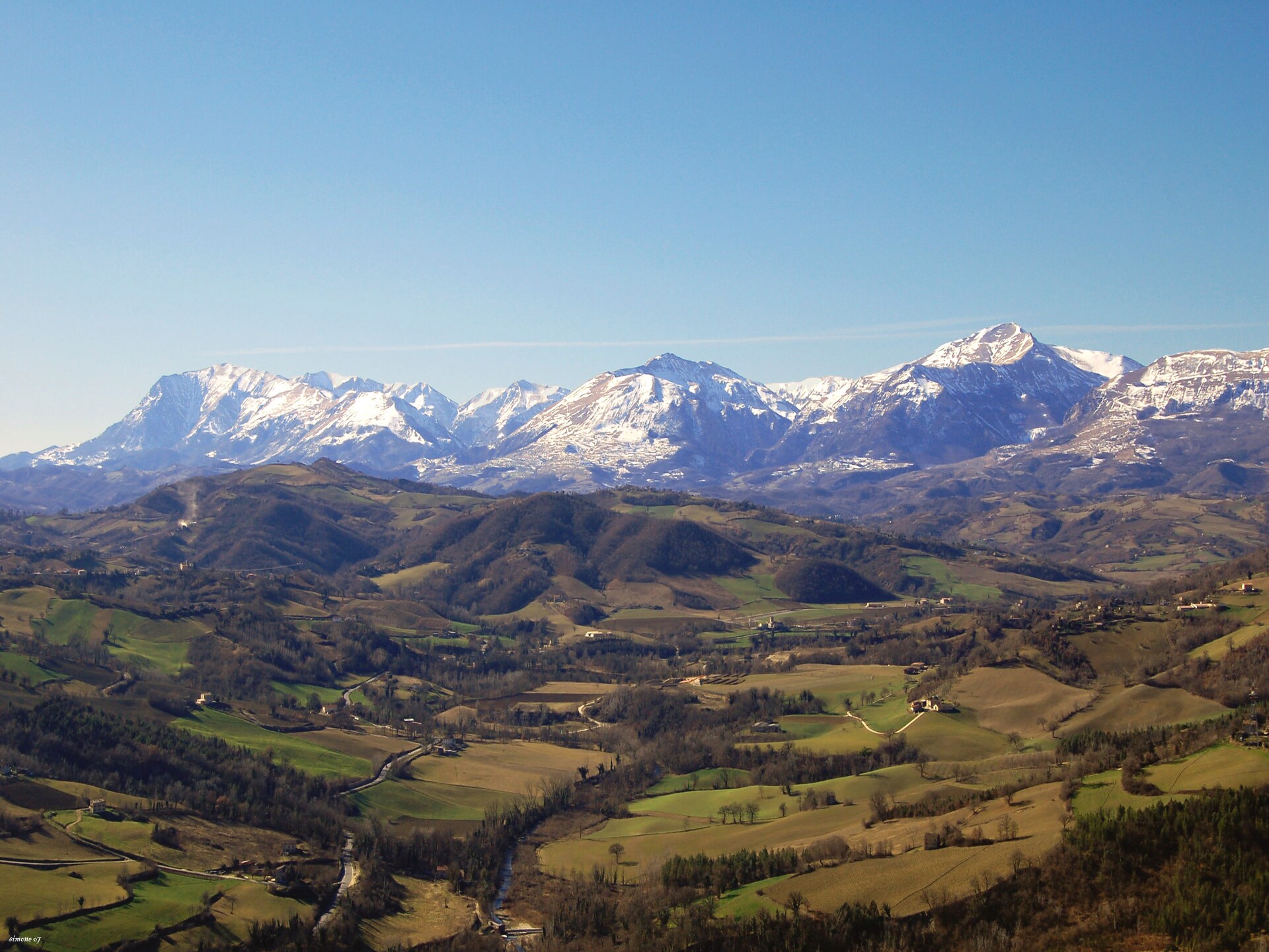 Studio voor 2 met zwembad en uitzicht op de Sibillijnen bij Monte San Martino - foto 20