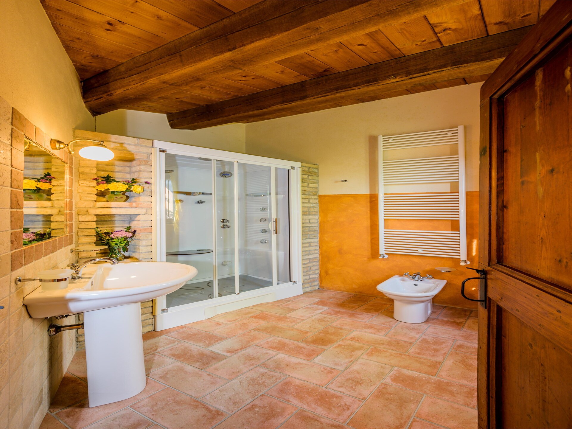 Studio voor 2 met zwembad en uitzicht op de Sibillijnen bij Monte San Martino - foto 15