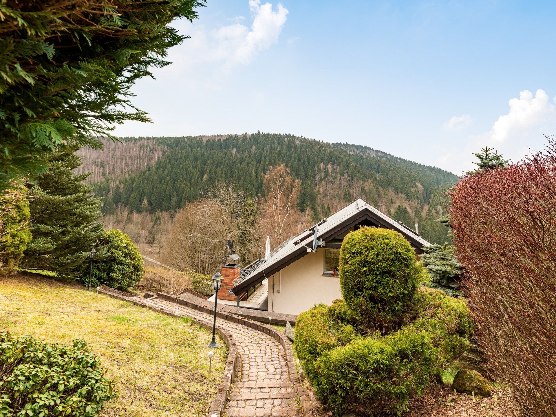 Ferienhaus Oase: Luxe houten vakantiehuis met panoramisch uitzicht over het Thüringer Woud - foto 37