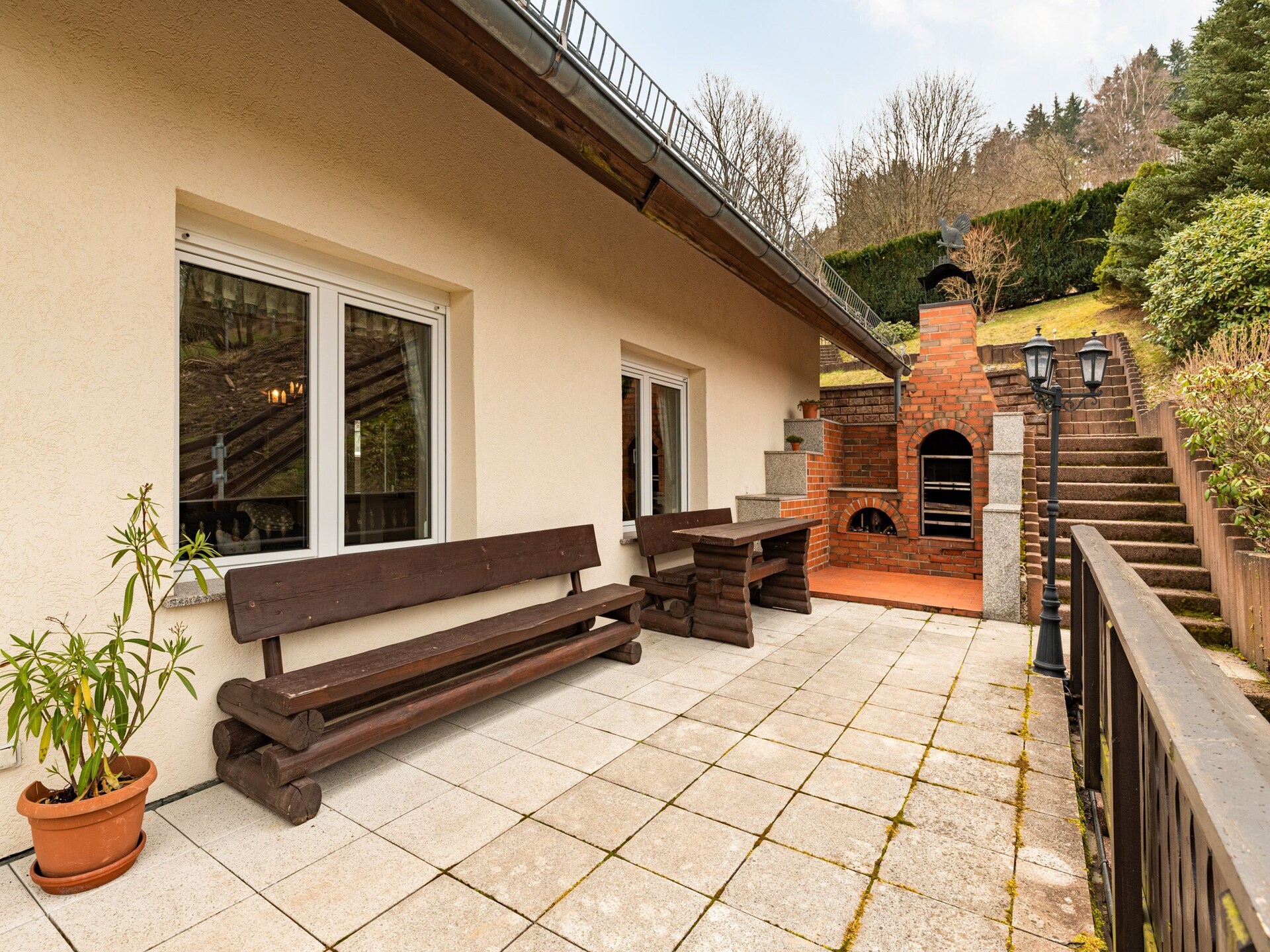 Ferienhaus Oase: Luxe houten vakantiehuis met panoramisch uitzicht over het Thüringer Woud - foto 13