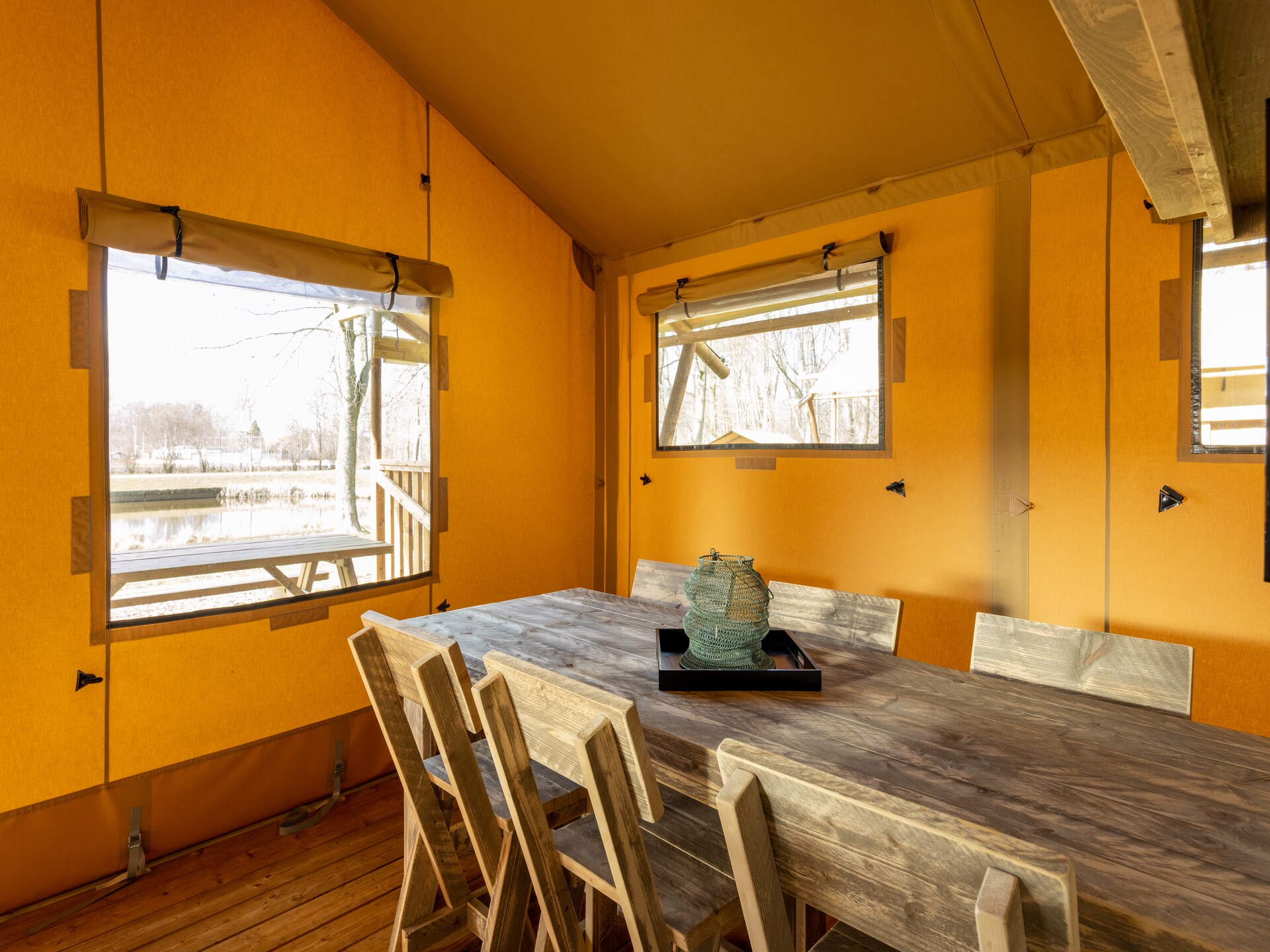 Glamping tentlodge met zwembad op bosrijk Hunzepark in Drenthe - foto 14