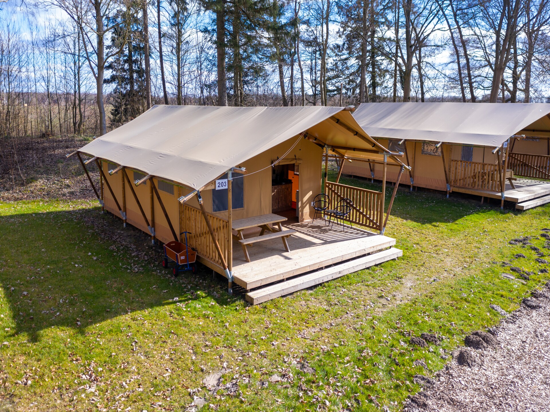 Glamping tentlodge met zwembad op bosrijk Hunzepark in Drenthe - foto 10