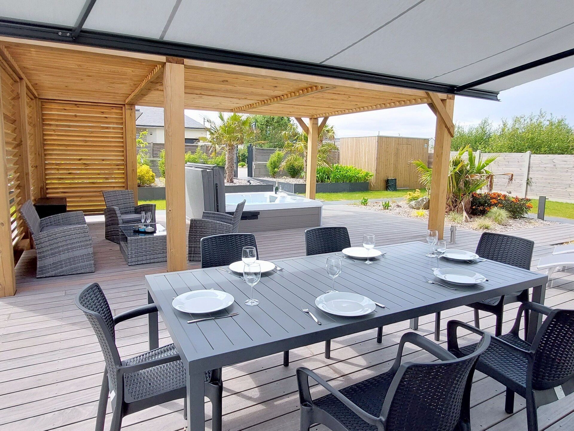 Op 950 m van zee: Modern vakantiehuis met jacuzzi in Plouarzel - foto 13