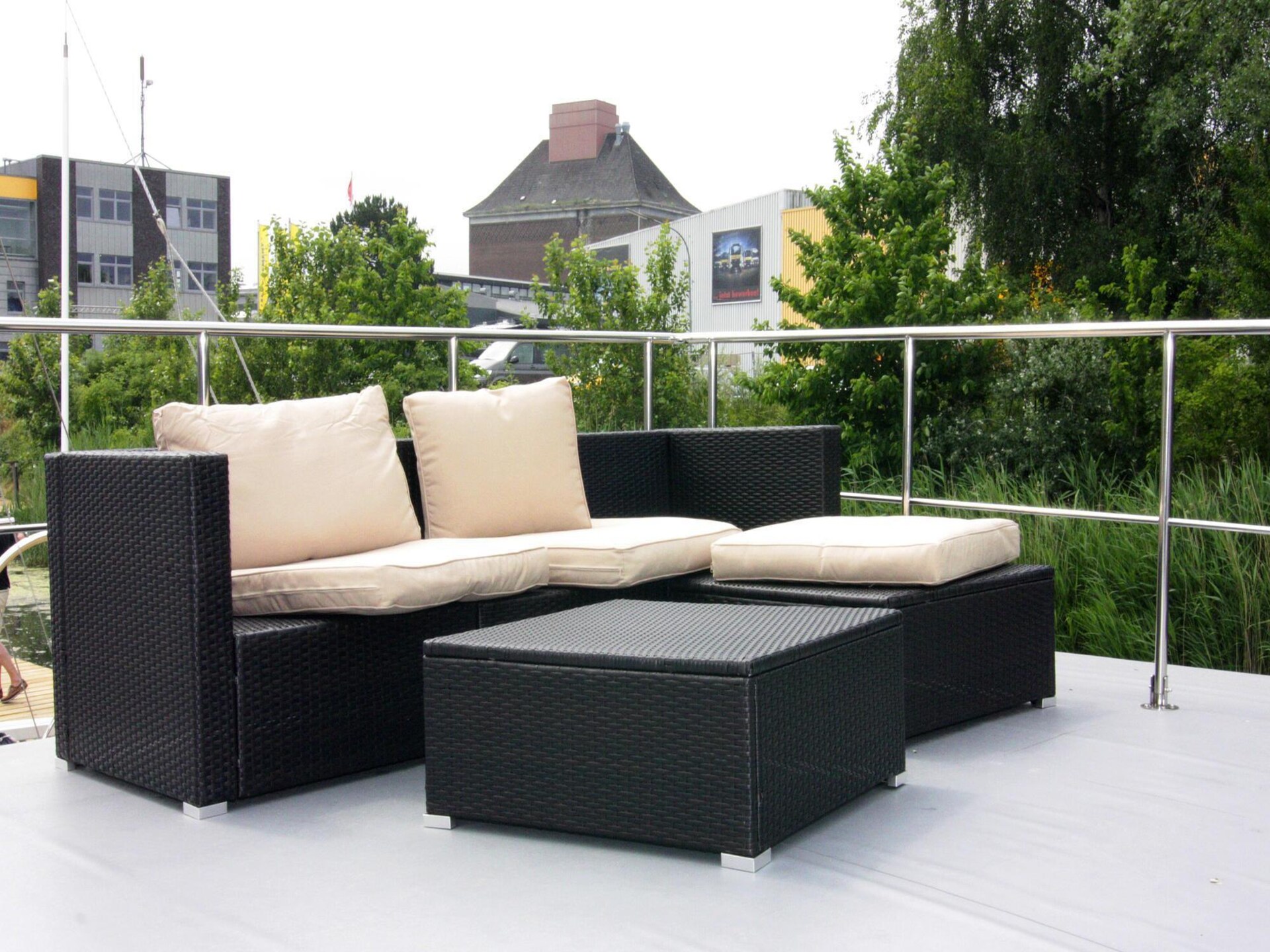 Moderne woonboot met dakterras en panoramisch havenzicht in Flensburg - foto 21