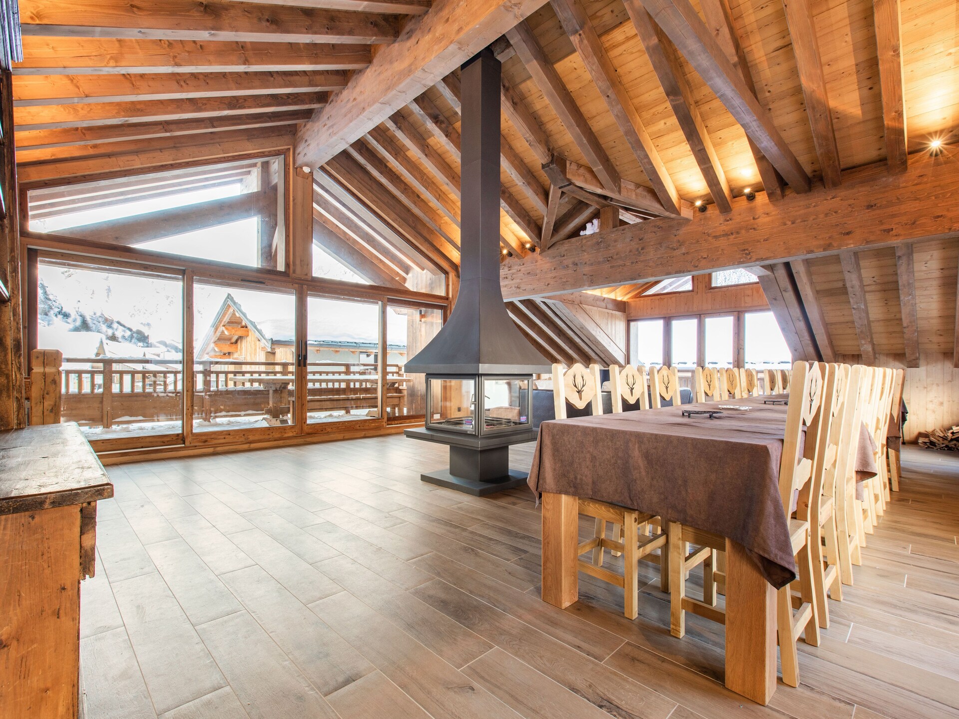 Chalet Le KB: Luxe voor 18 personen direct aan de piste in Champagny - foto 7