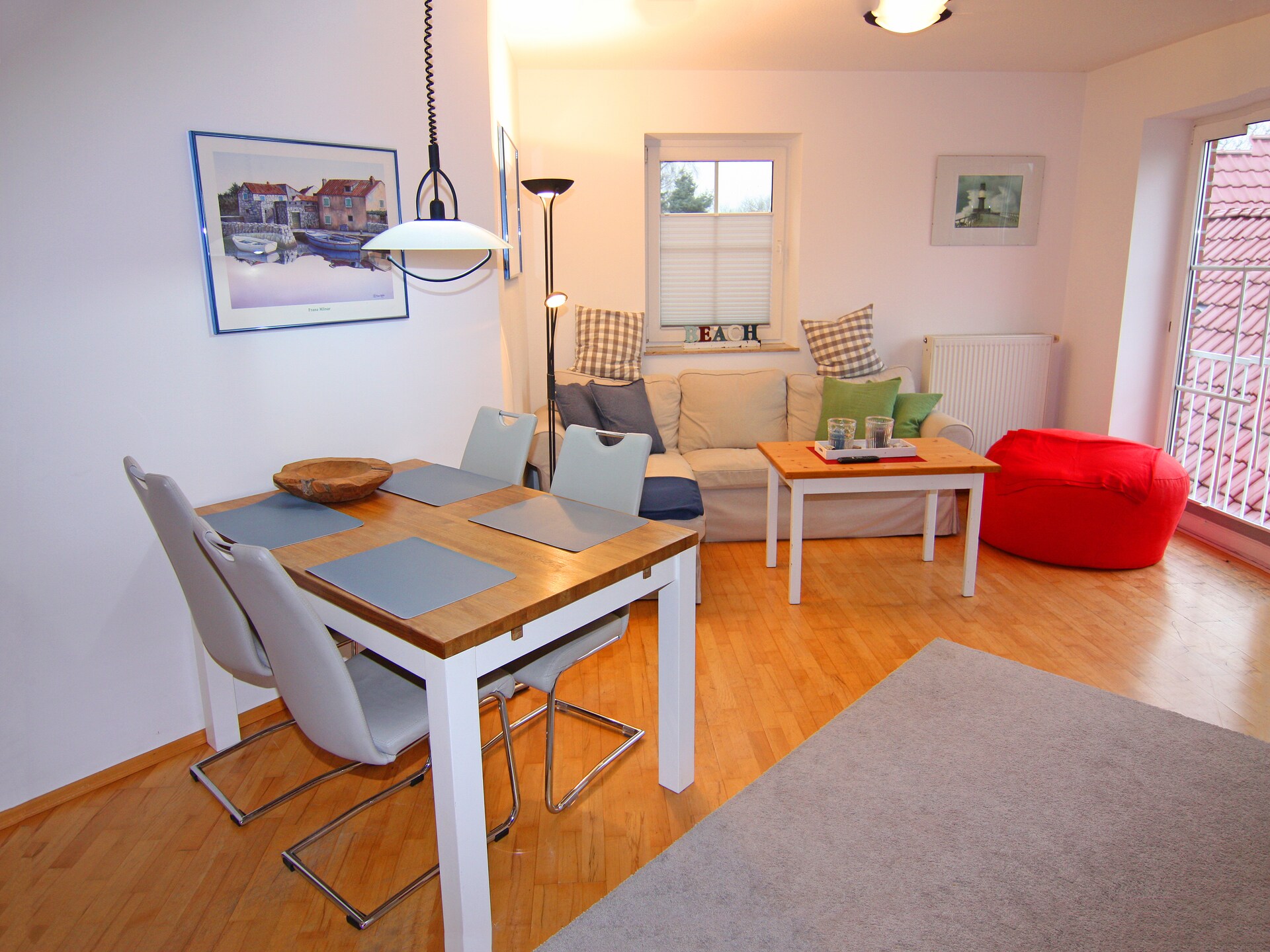 Licht appartement met Frans balkon in Orth, 5 km van strand - foto 8
