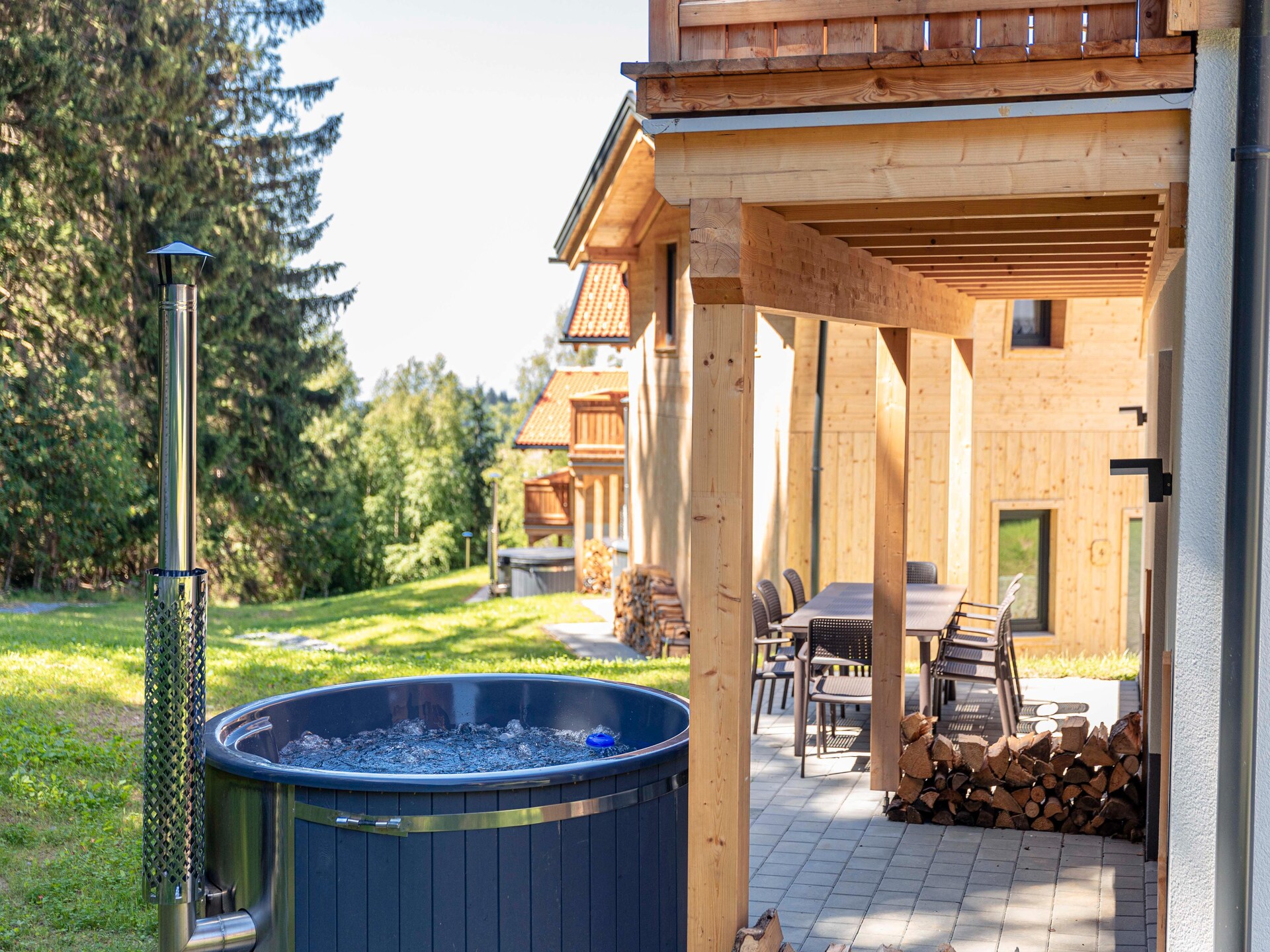 Ruim chalet voor 8 met privésauna en jacuzzi aan de golfbaan in St. Englmar - foto 29