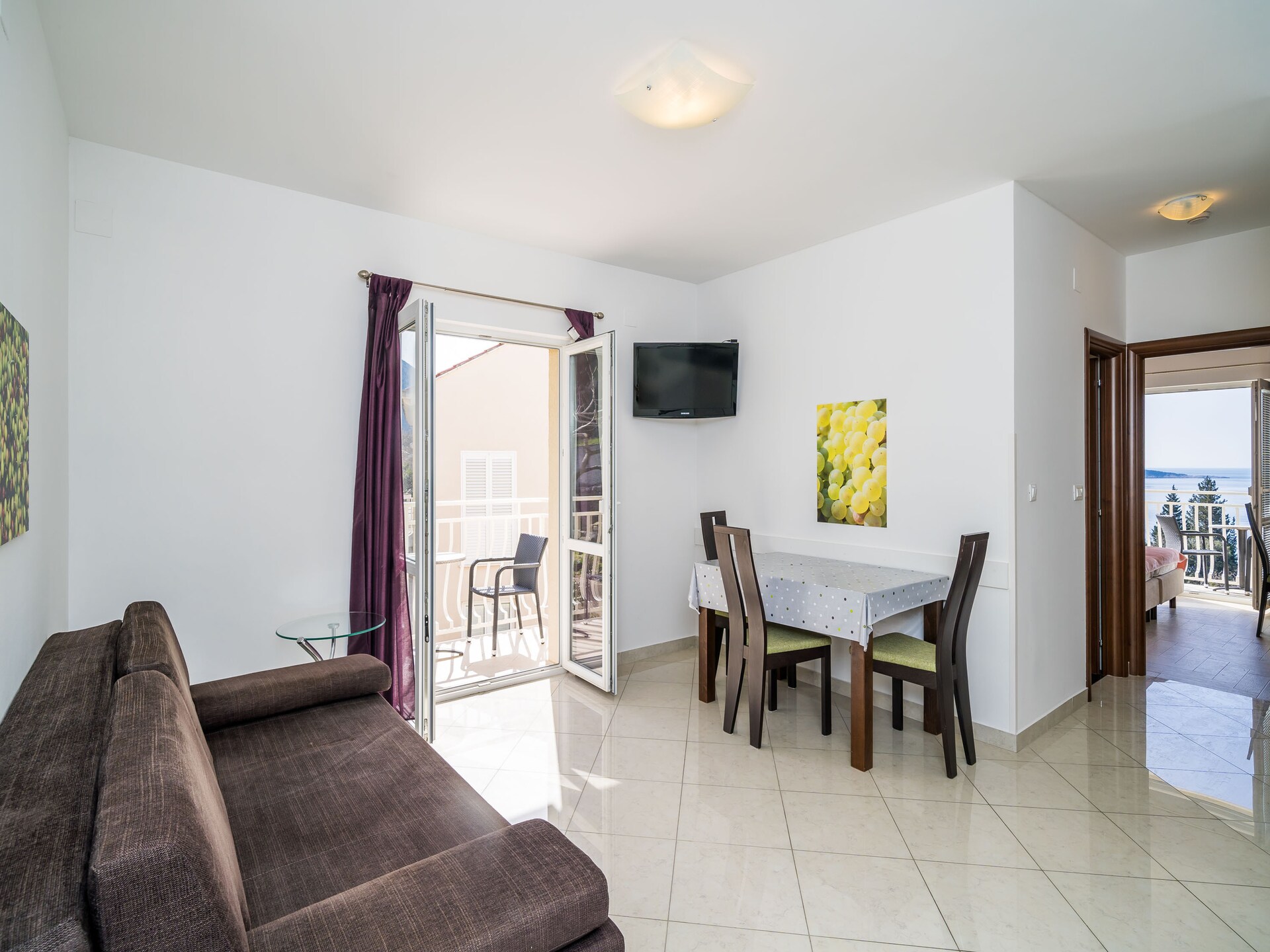 Appartement met balkon en zeezicht nabij strand in Plat, Mlini - foto 2