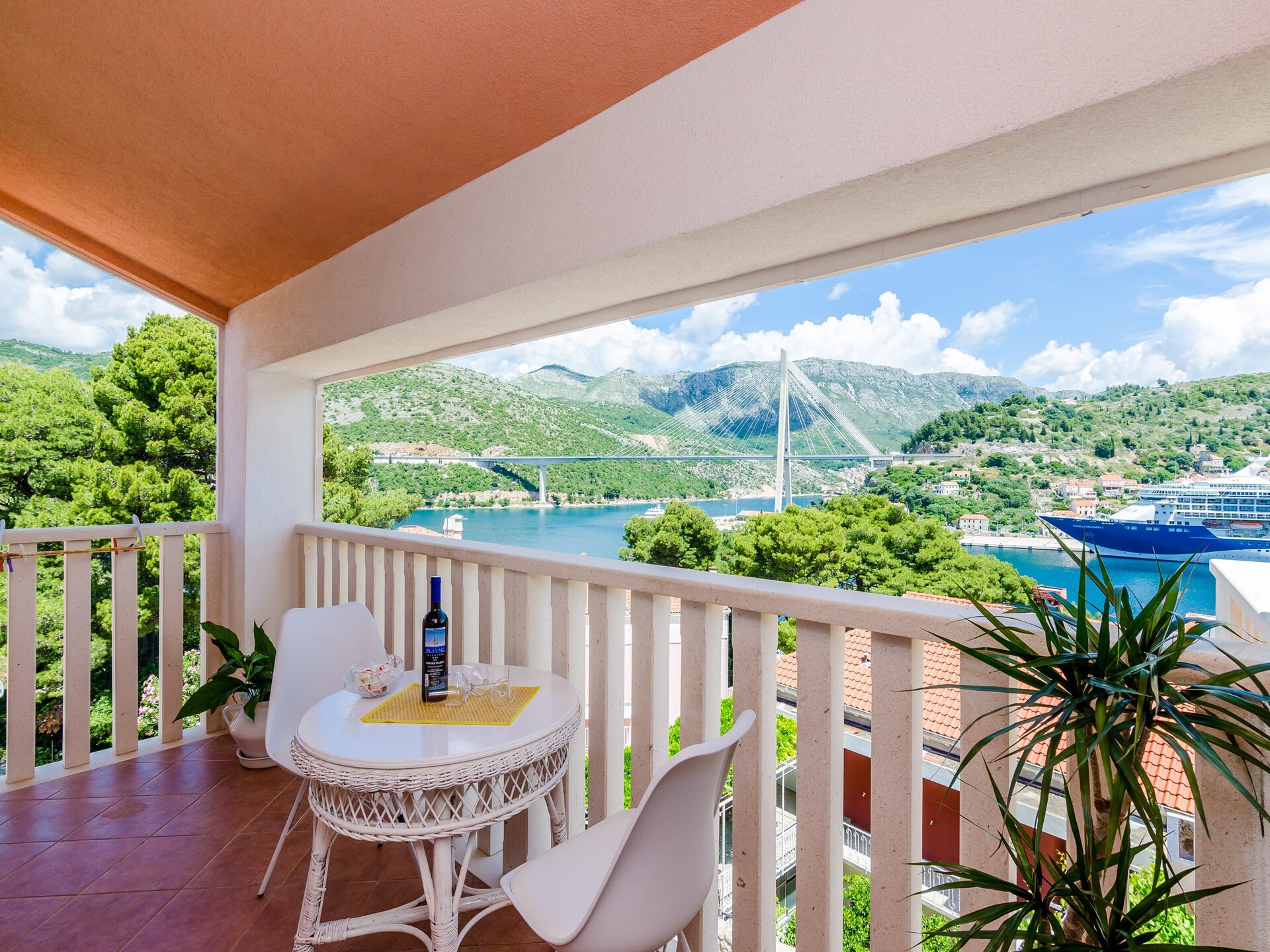 Studio met balkon en zeezicht op 400m van het strand in Lapad, Dubrovnik - foto 1