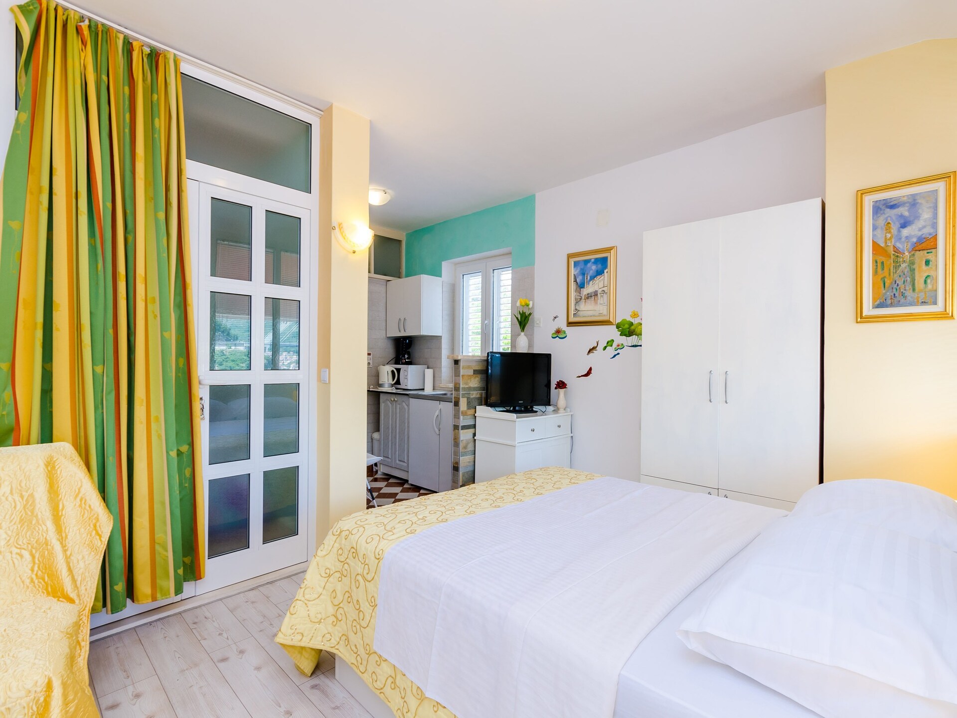 Studio met balkon en zeezicht op 400m van het strand in Lapad, Dubrovnik - foto 8