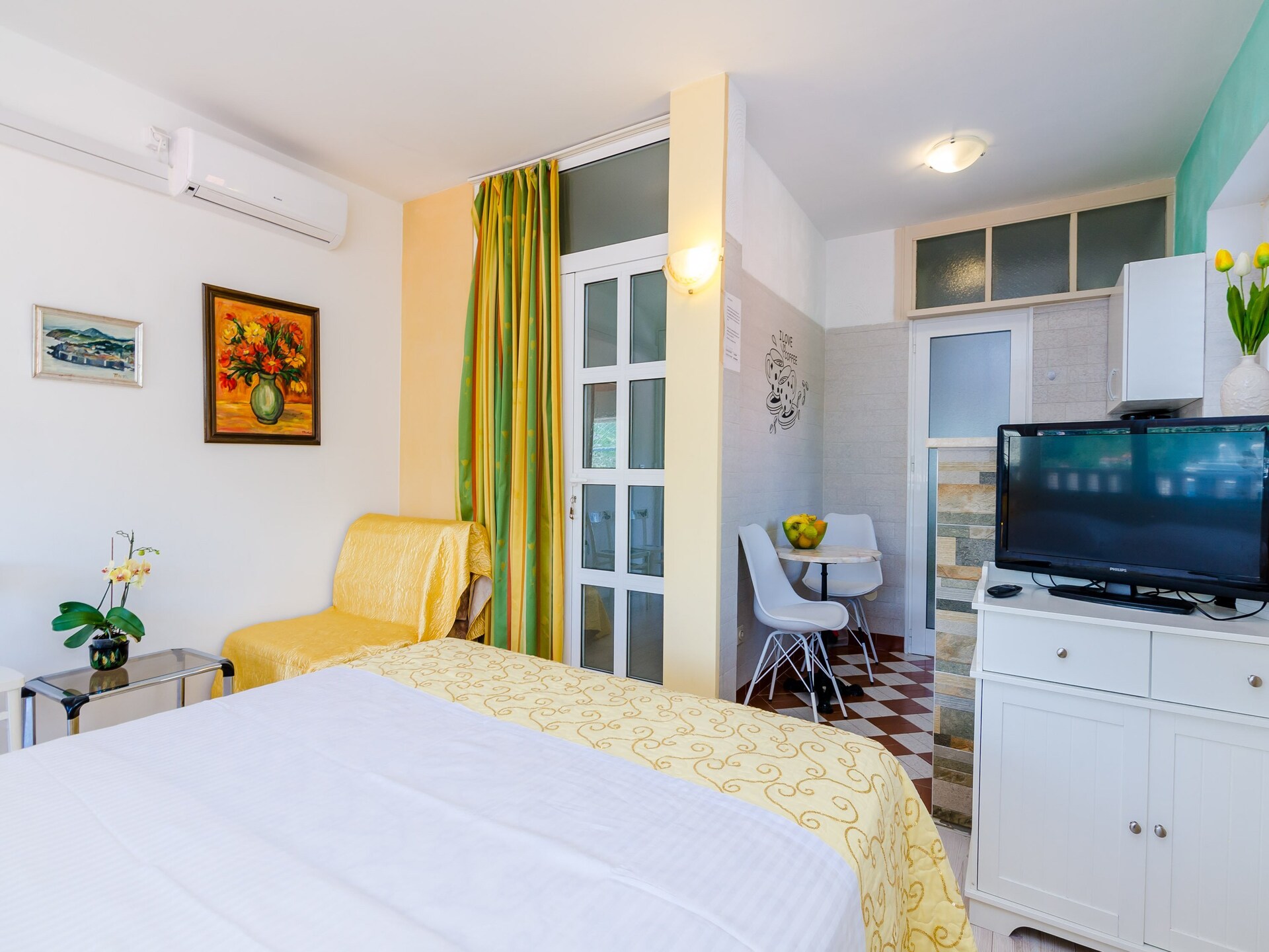 Studio met balkon en zeezicht op 400m van het strand in Lapad, Dubrovnik - foto 7