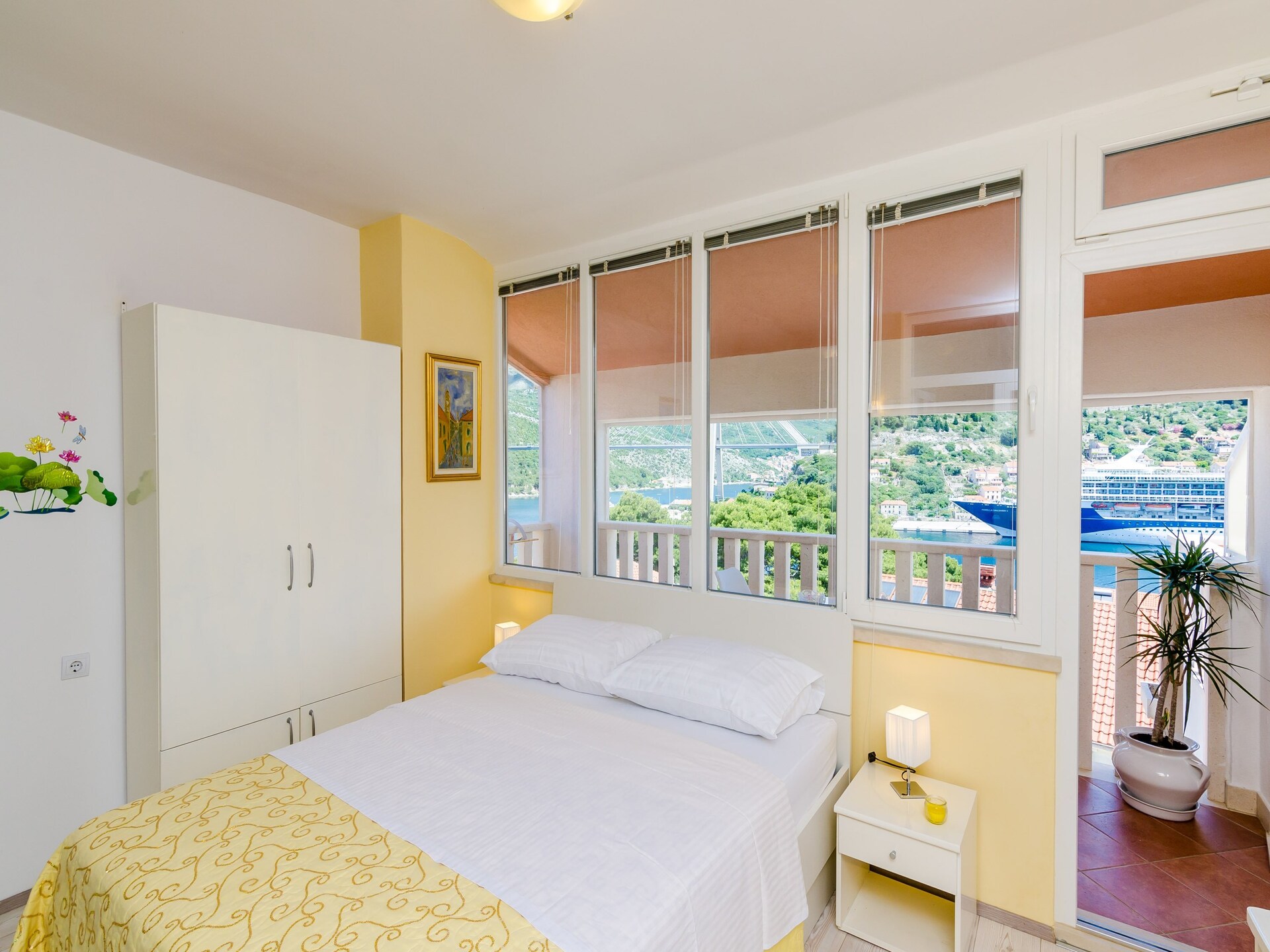 Studio met balkon en zeezicht op 400m van het strand in Lapad, Dubrovnik - foto 6