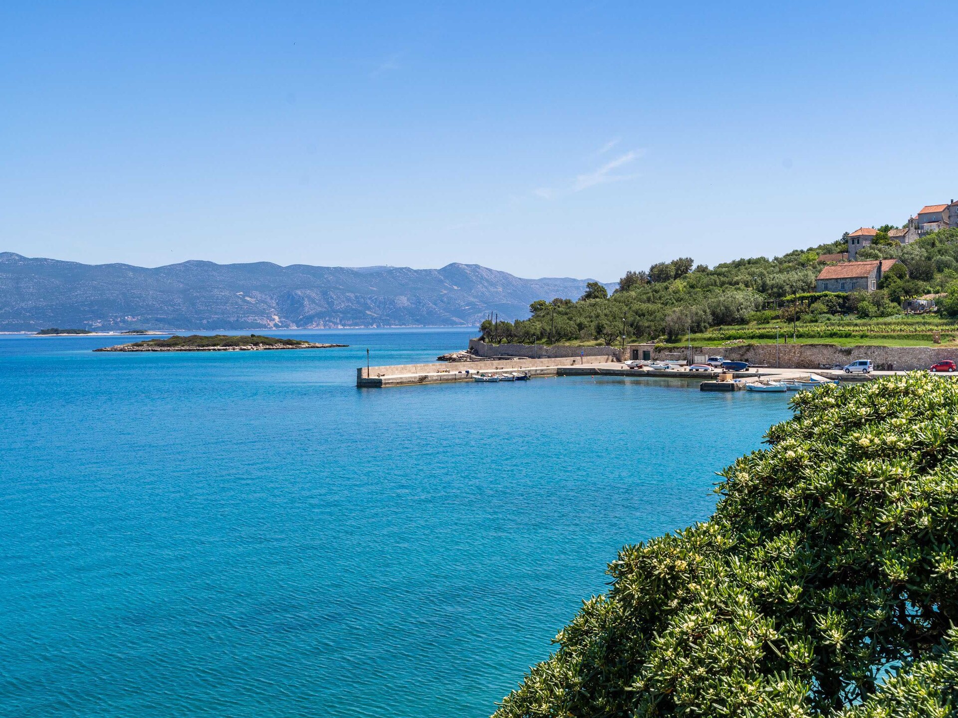Studio met uitzicht op zee en privéstrand in Lumbarda, Korčula - foto 14