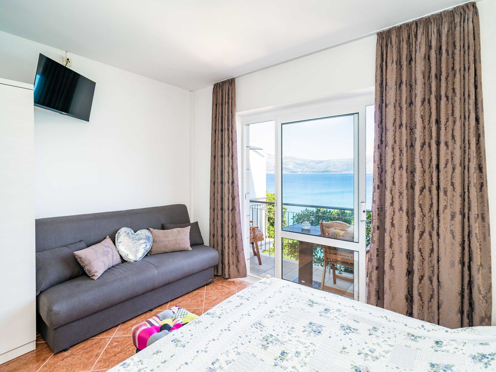 Studio aan zee in Lumbarda met privéstrand en zeezicht - foto 6