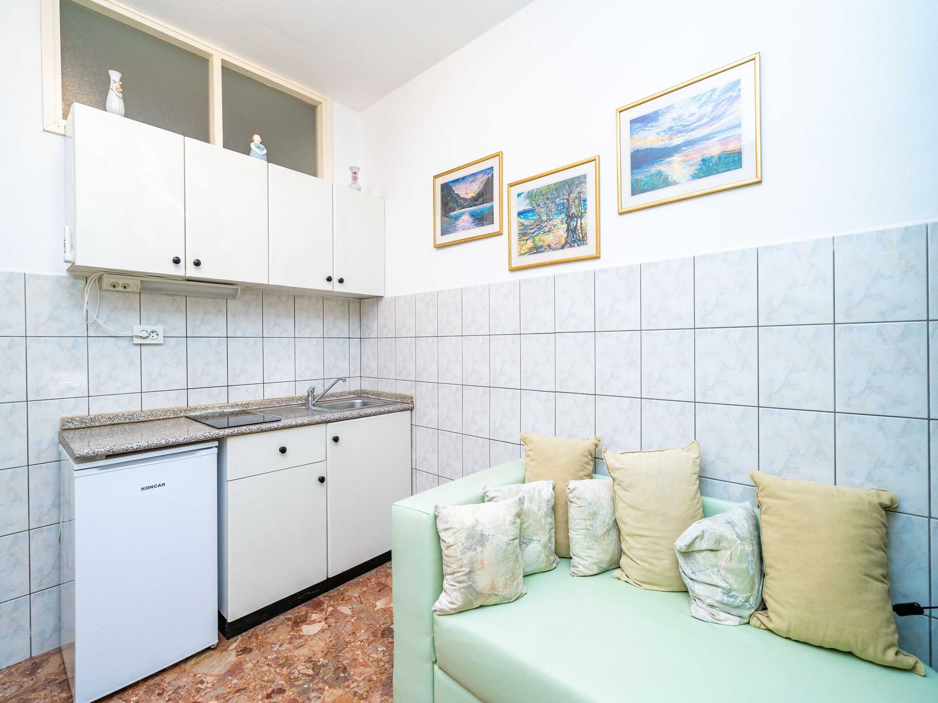 Appartement aan zee met privéstrand en terras in Lumbarda, Korčula - foto 1