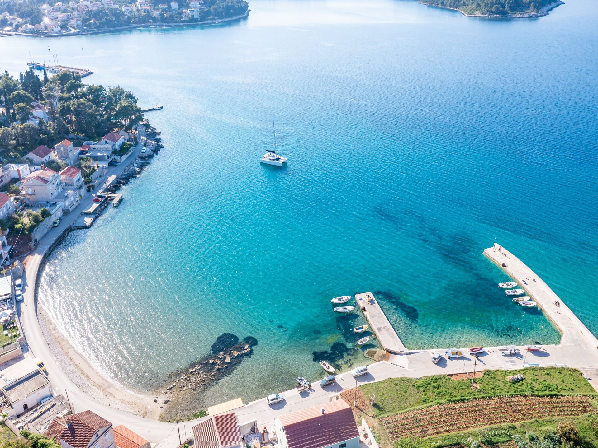 Appartement aan zee met privéstrand en terras in Lumbarda, Korčula - foto 11