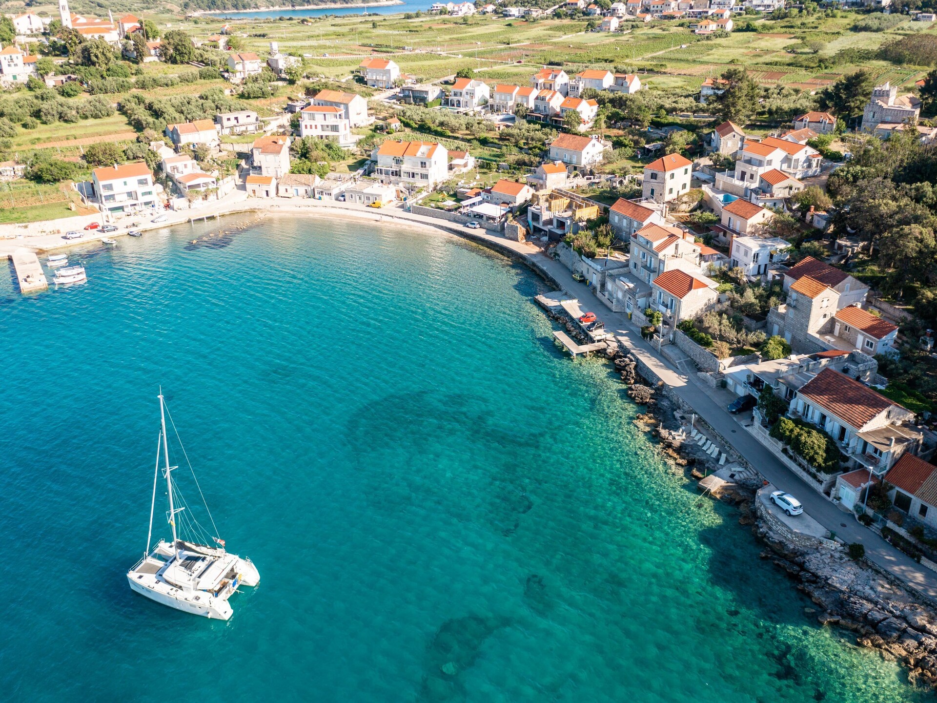 Appartement aan zee met privéstrand en terras in Lumbarda, Korčula - foto 16