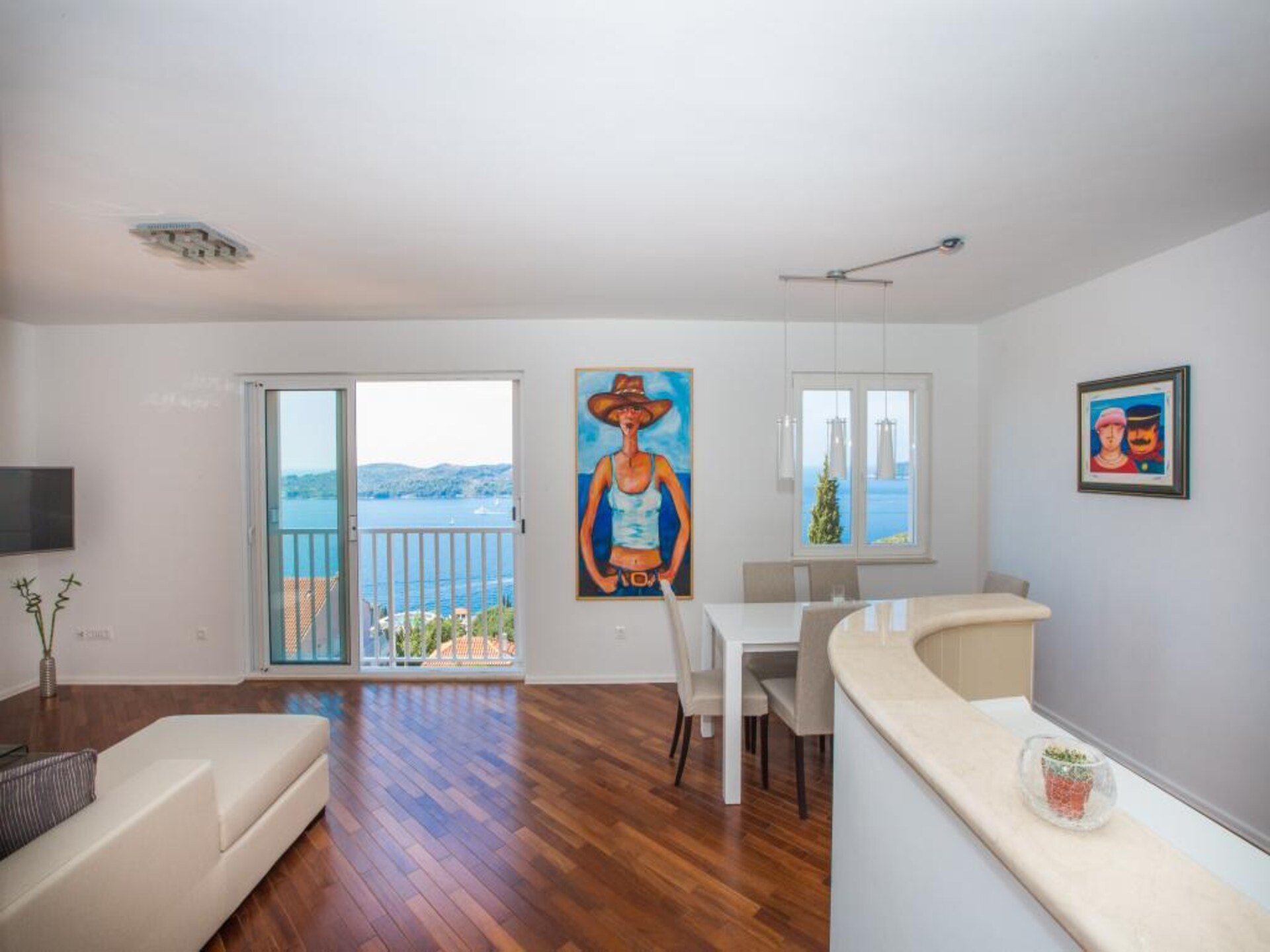 Tweekamerappartement met balkon en uitzicht op de Adriatische Zee in Orašac - foto 3