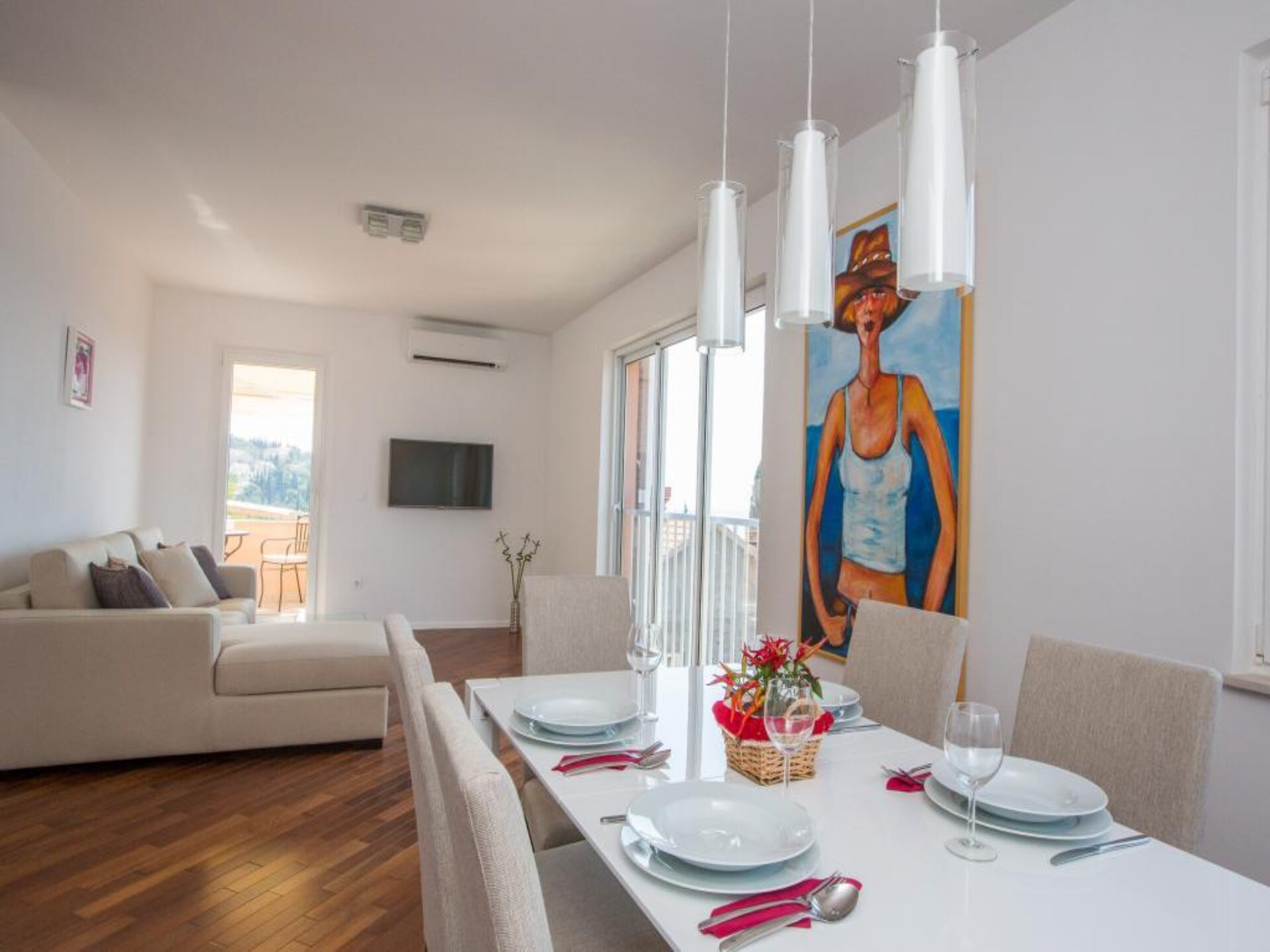 Tweekamerappartement met balkon en uitzicht op de Adriatische Zee in Orašac - foto 9