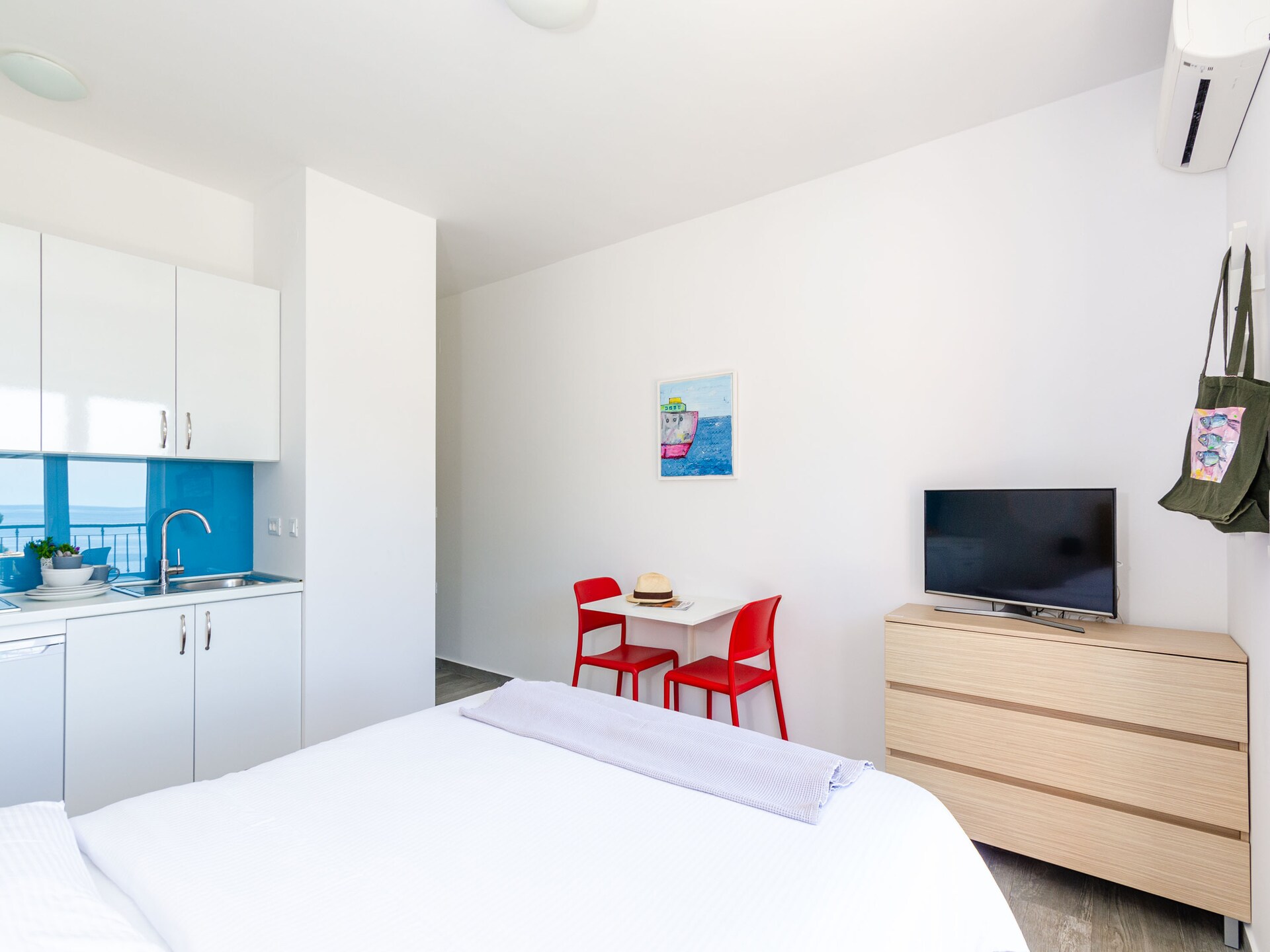 Studio No.7 met zeezicht en balkon in Cavtat, 600m van het strand - foto 3