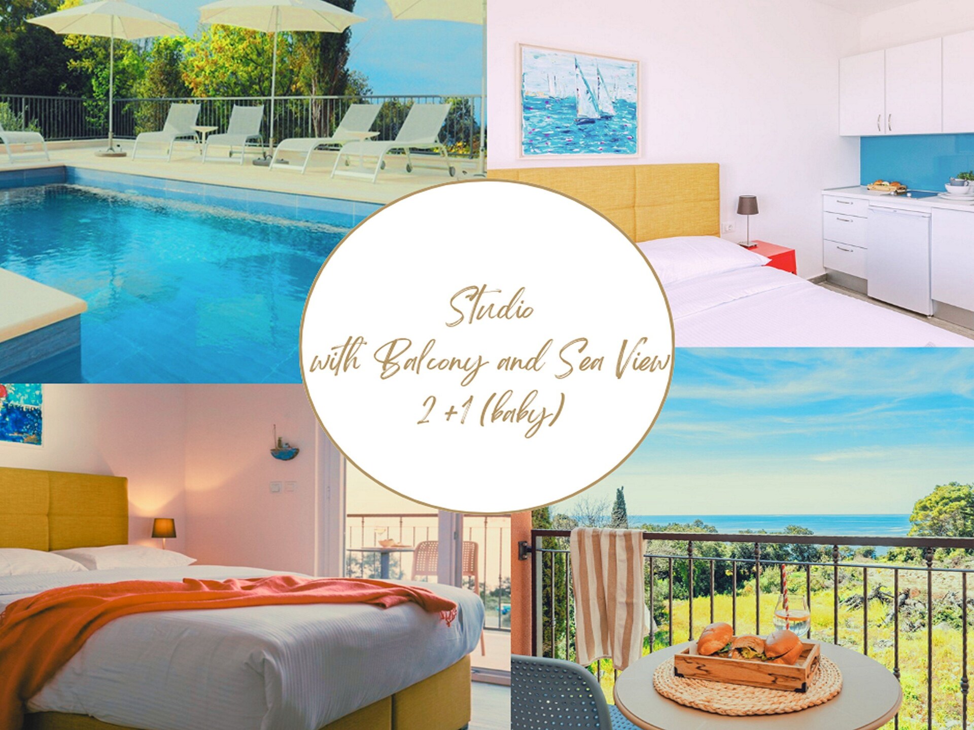 Studio No.7 met zeezicht en balkon in Cavtat, 600m van het strand - foto 34