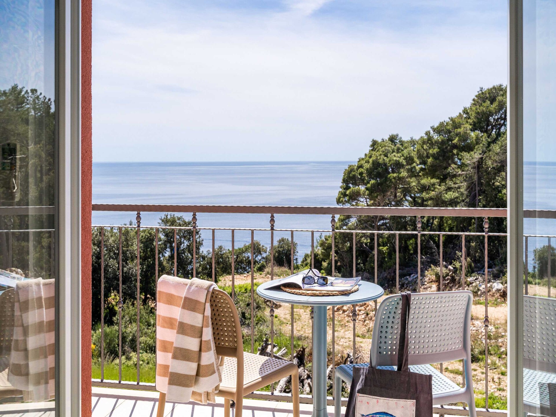 Galerijstudio met balkon en uitzicht op de Adriatische Zee in Cavtat - foto 10