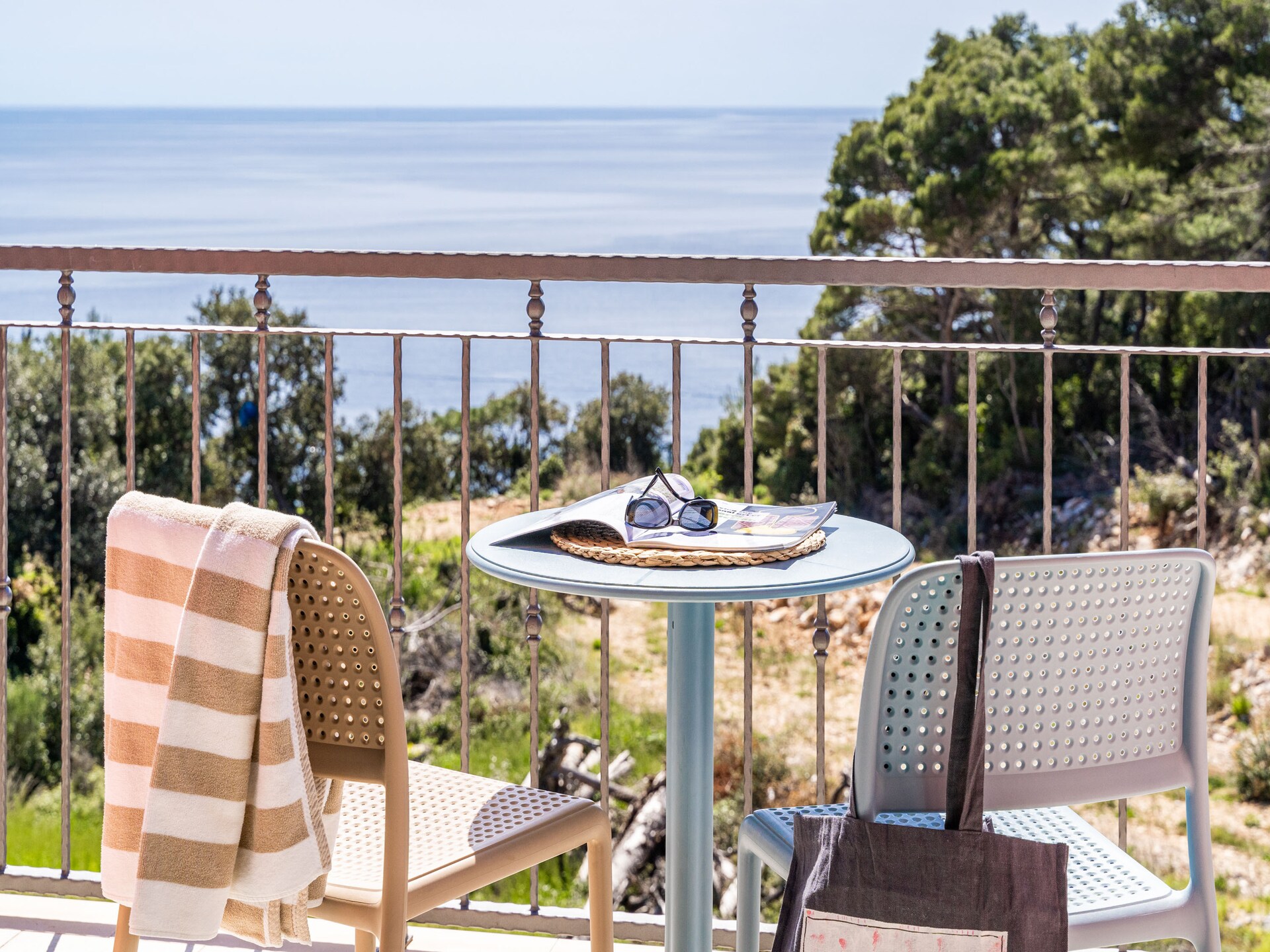 Galerijstudio met balkon en uitzicht op de Adriatische Zee in Cavtat - foto 9