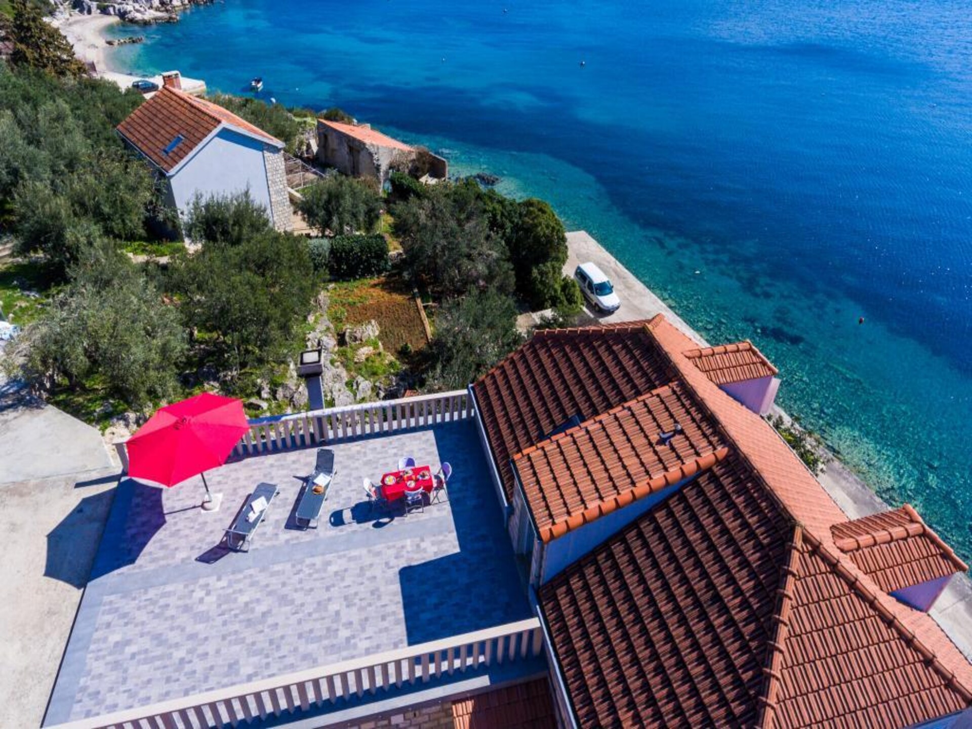 Studio met zeezicht en terras direct aan de kust van Sudurad, Šipan - foto 7