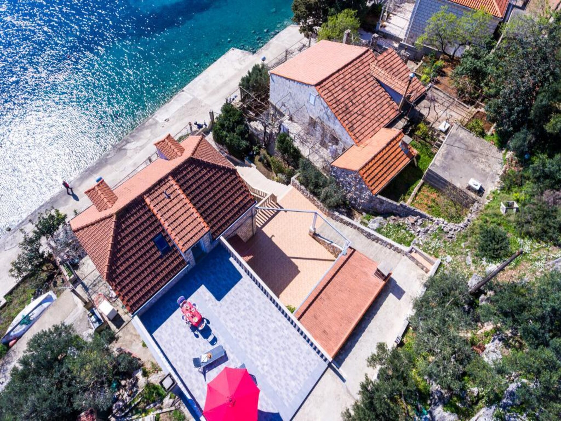 Studio met zeezicht en terras direct aan de kust van Sudurad, Šipan - foto 12
