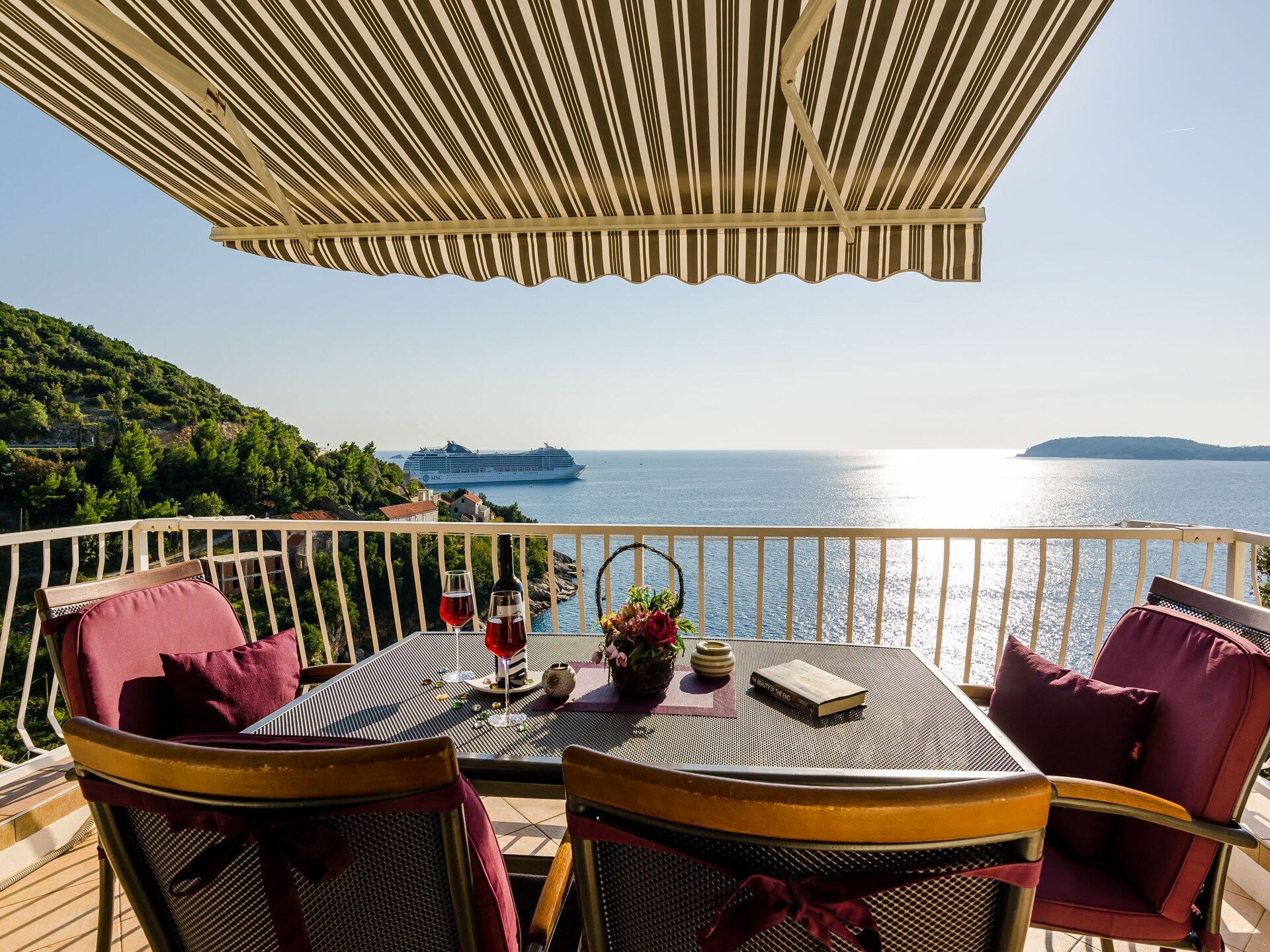 Tweekamerappartement met balkon en zeezicht aan de Adriatische kust bij Dubrovnik - foto 14