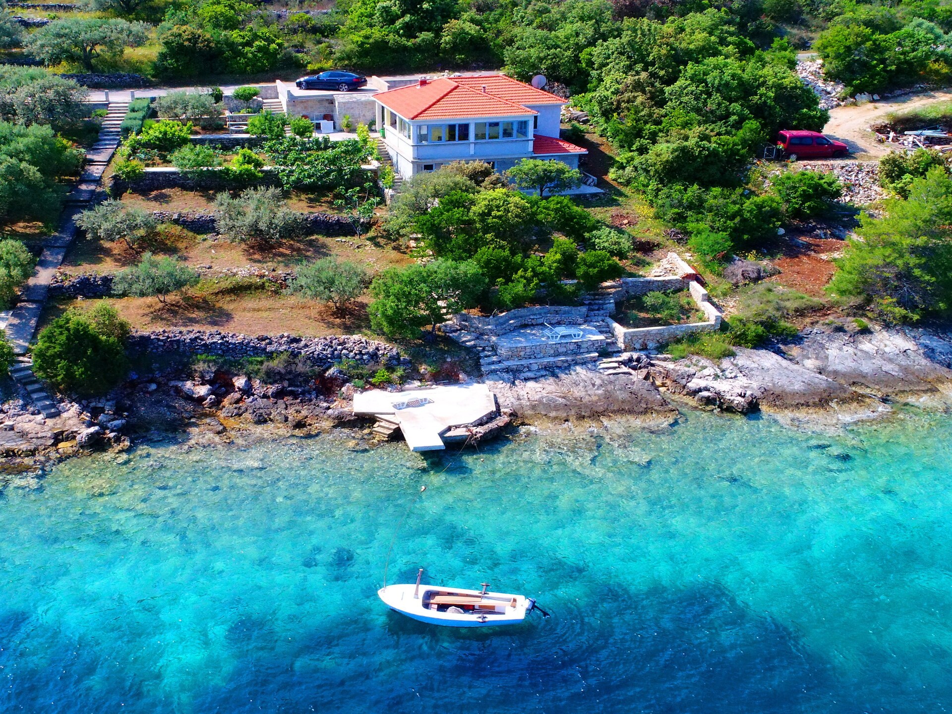 Strandhuis Katica: 20 meter van zee met privéstrand in Vela Luka - foto 26