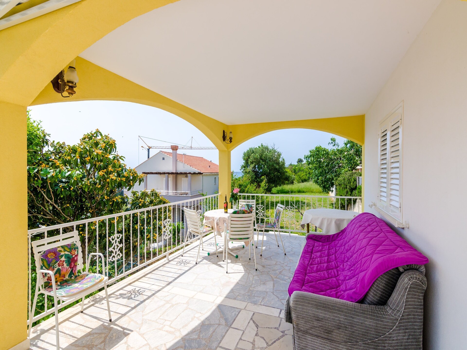 Knusse tweepersoonskamer met tuinzicht en gedeeld balkon in Cavtat - foto 15