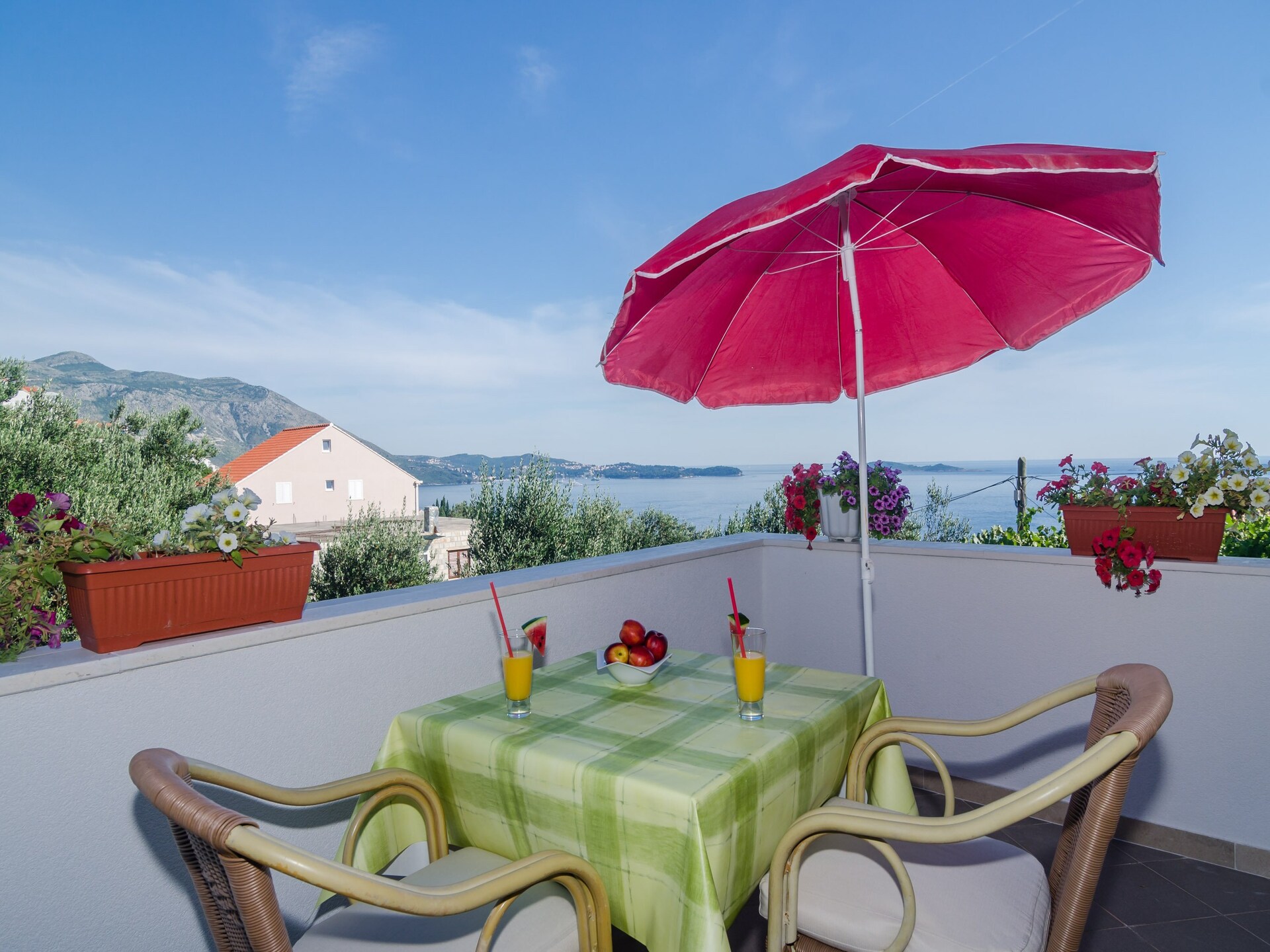 Romantische kamer met balkon en uitzicht op de Adriatische Zee in Mlini - foto 10