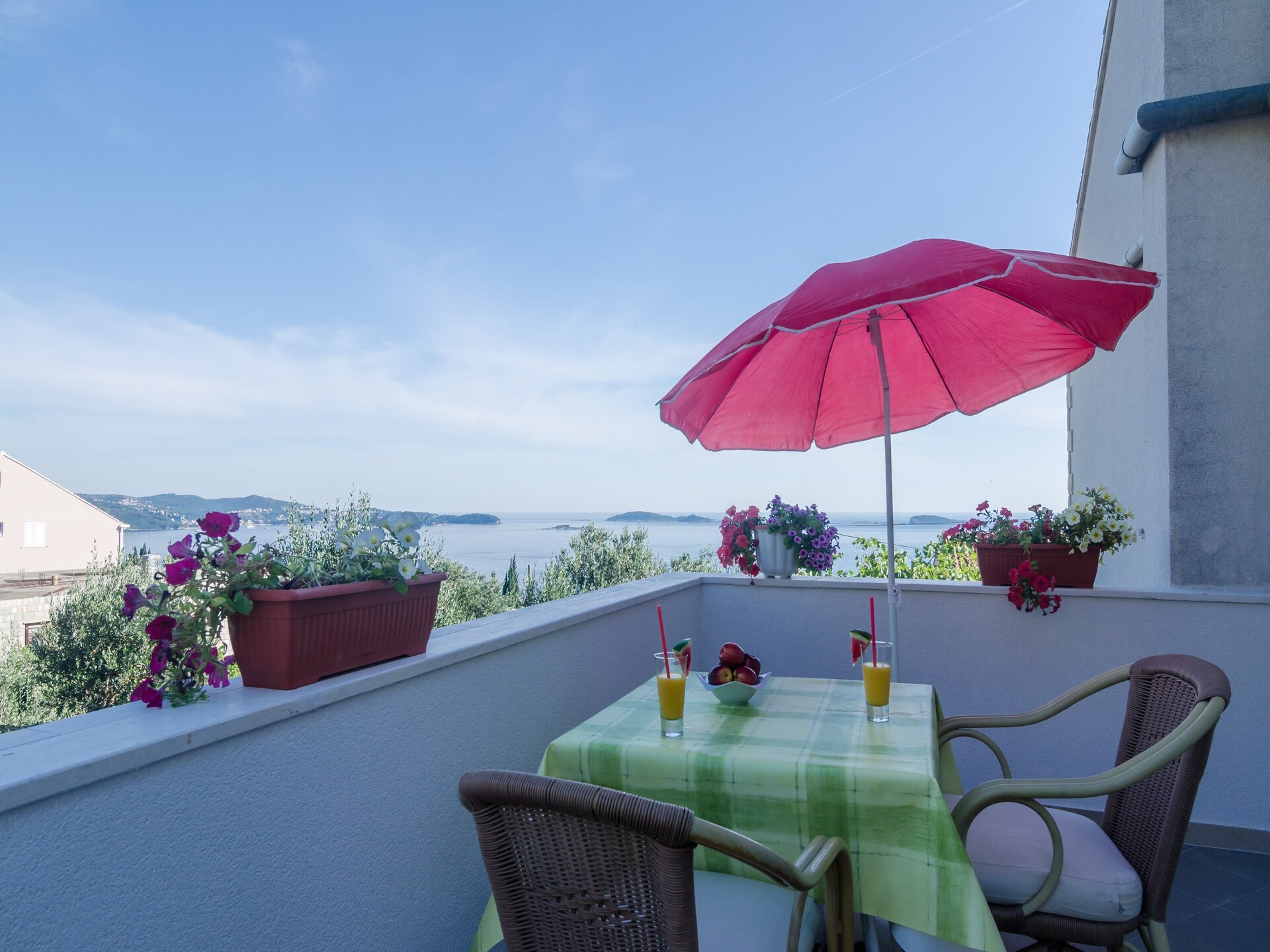 Romantische kamer met balkon en uitzicht op de Adriatische Zee in Mlini - foto 1