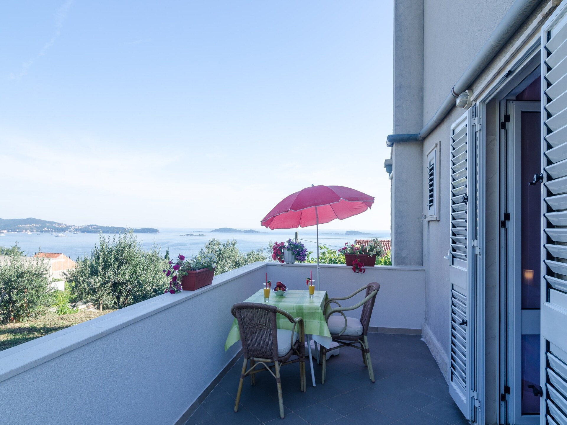 Romantische kamer met balkon en uitzicht op de Adriatische Zee in Mlini - foto 2