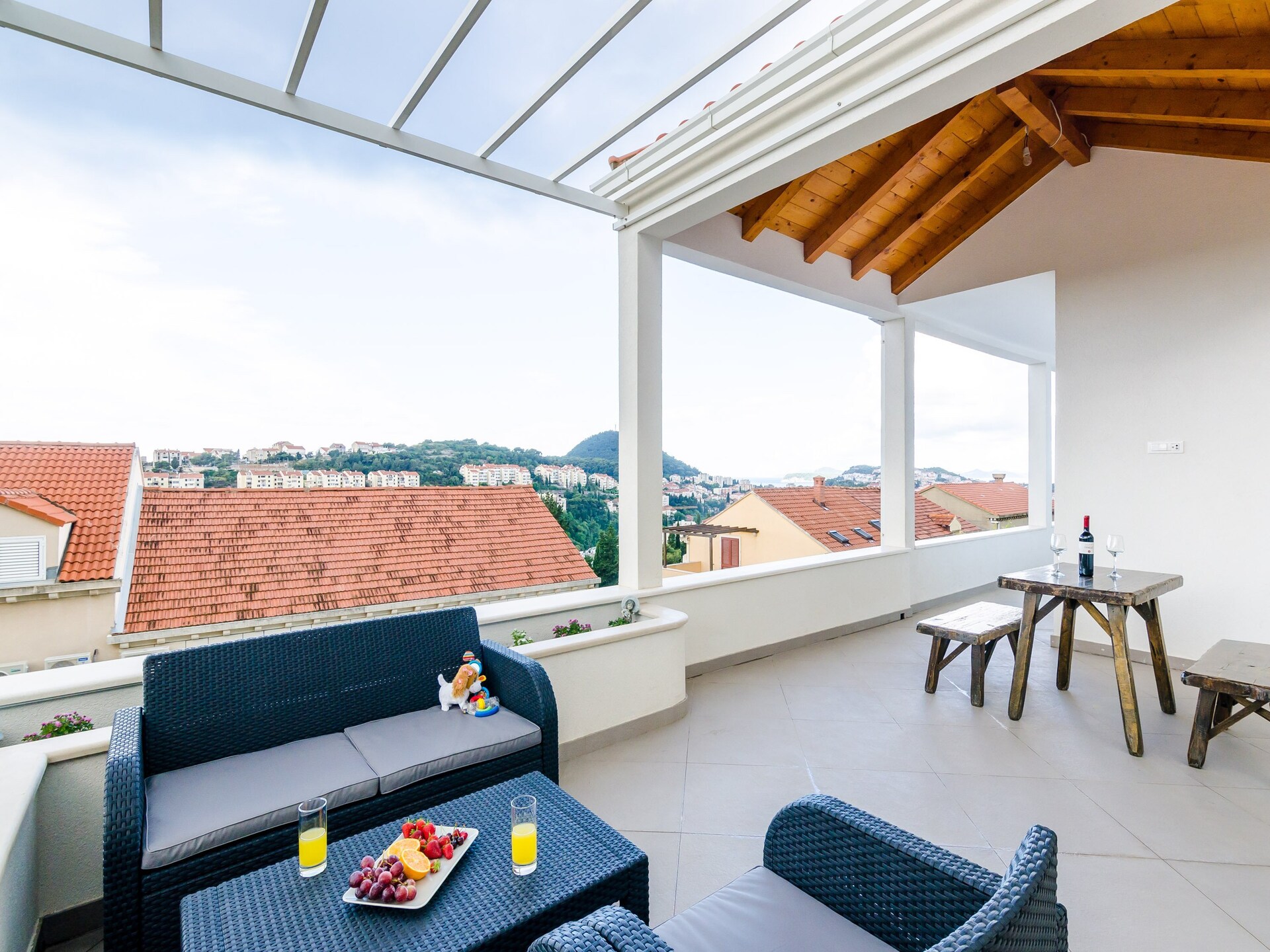 Studio met terras en stadszicht op 3 km van Oude Stad Dubrovnik - foto 1