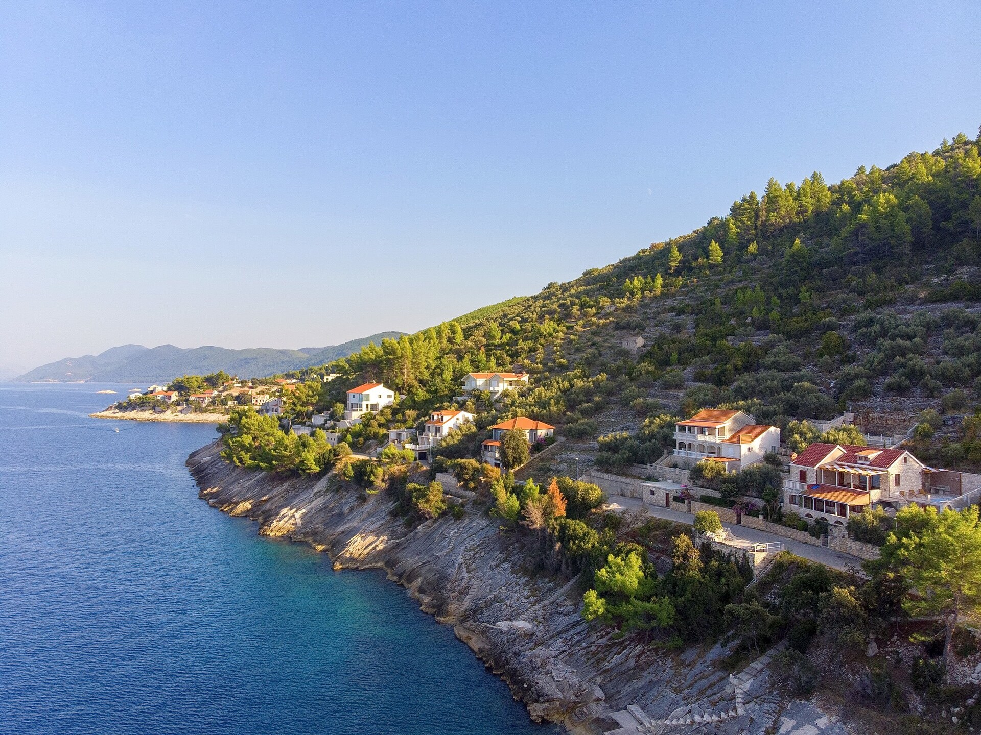 Zonovergoten villa aan zee met privézwembad en weids uitzicht op Korčula - foto 41