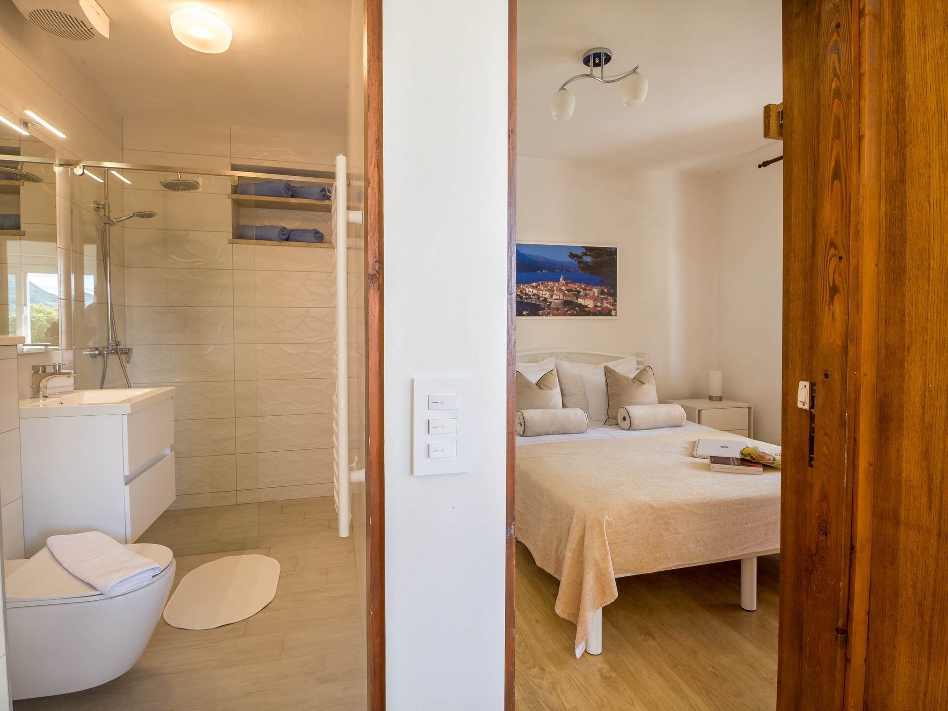 Licht appartement met zeezicht in rustige baai Vrbovica, Korcula - foto 12